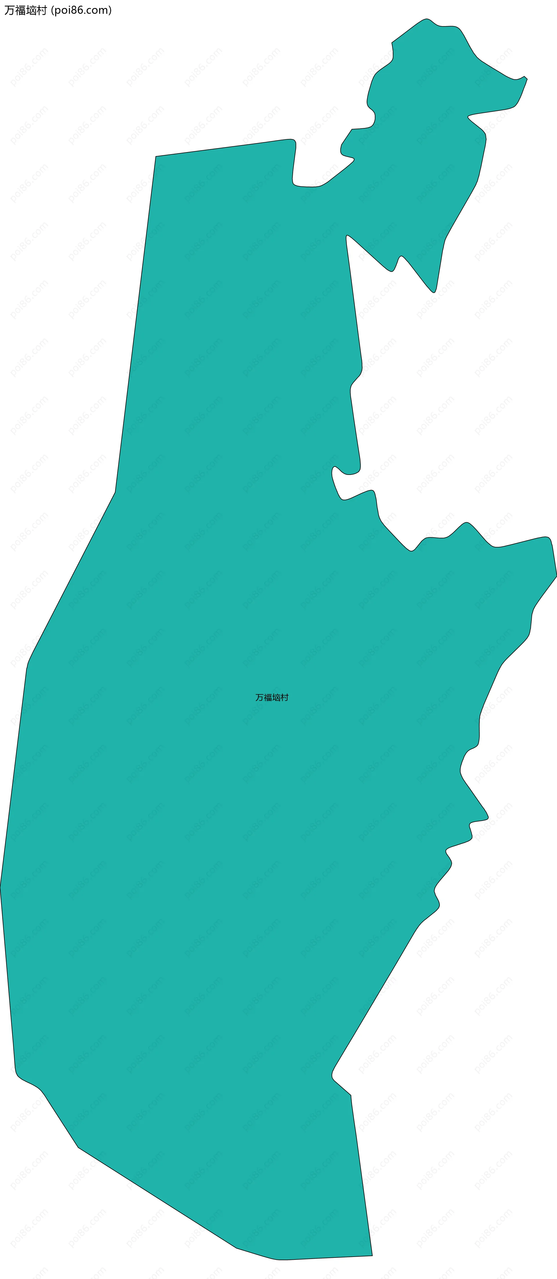 万福垴村边界地图