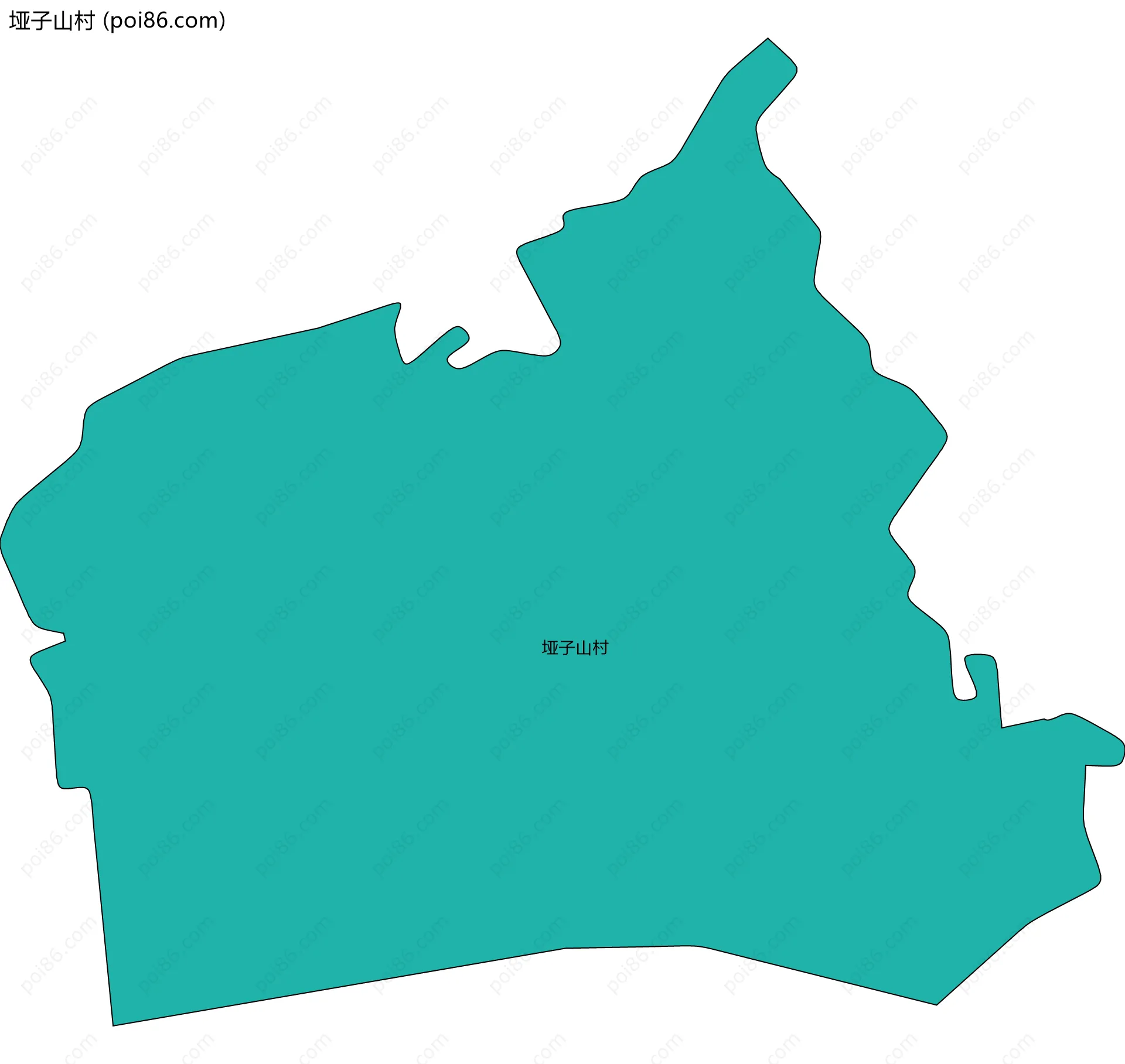 垭子山村边界地图