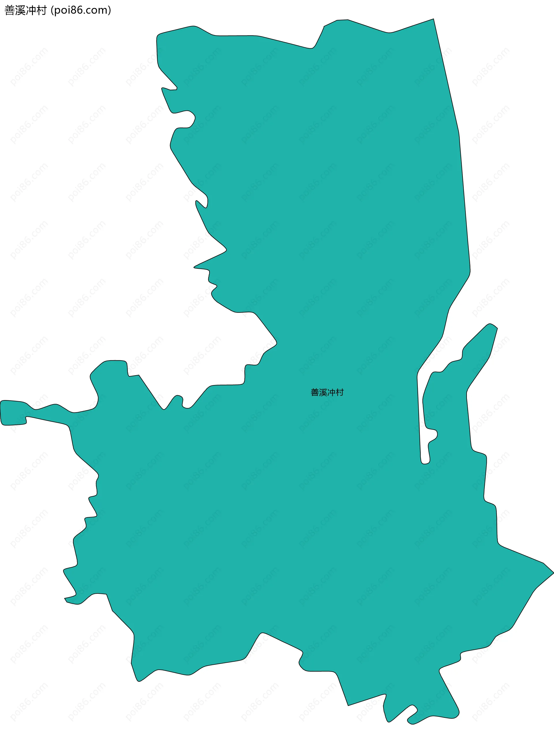 善溪冲村边界地图
