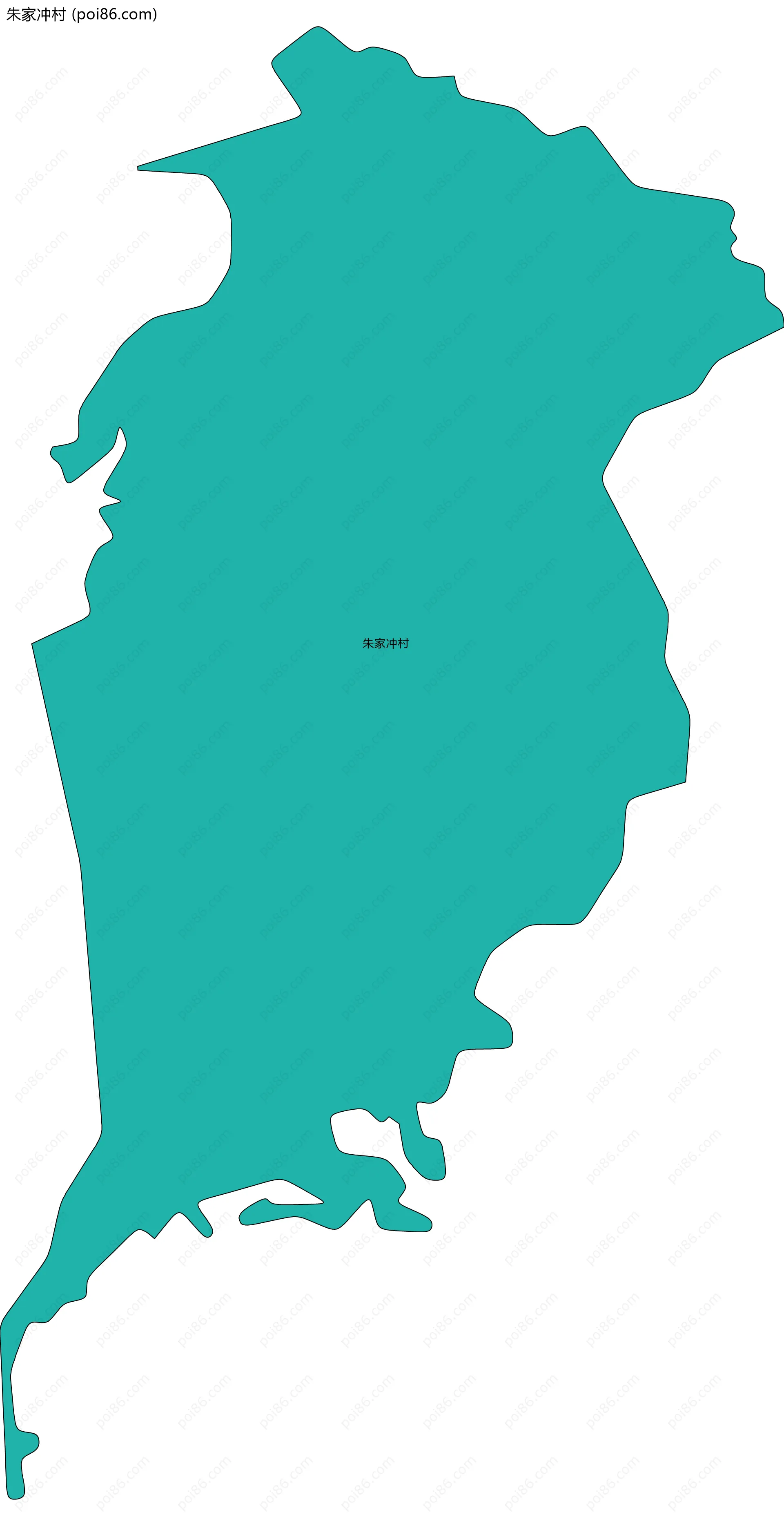 朱家冲村边界地图