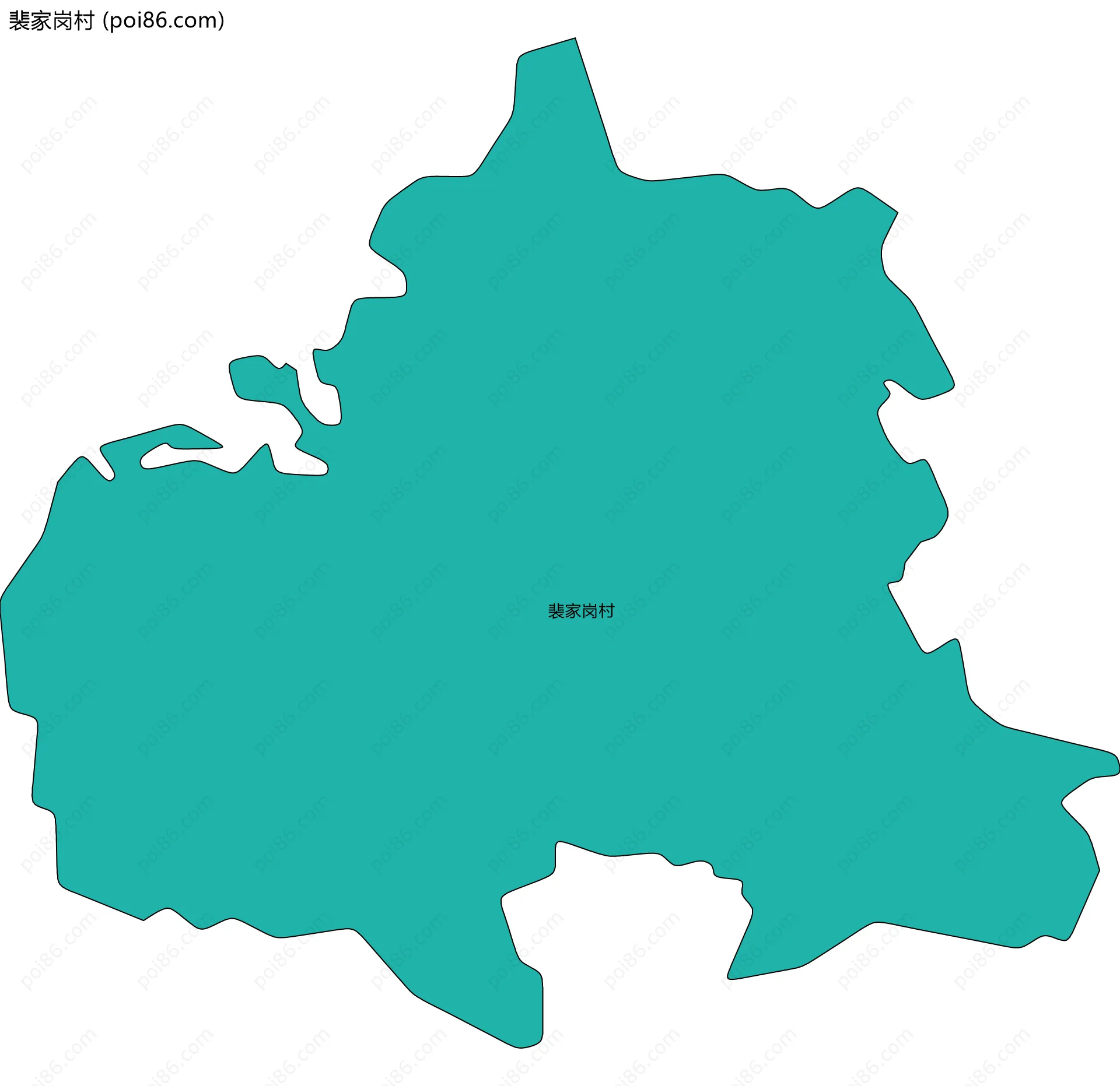 裴家岗村边界地图