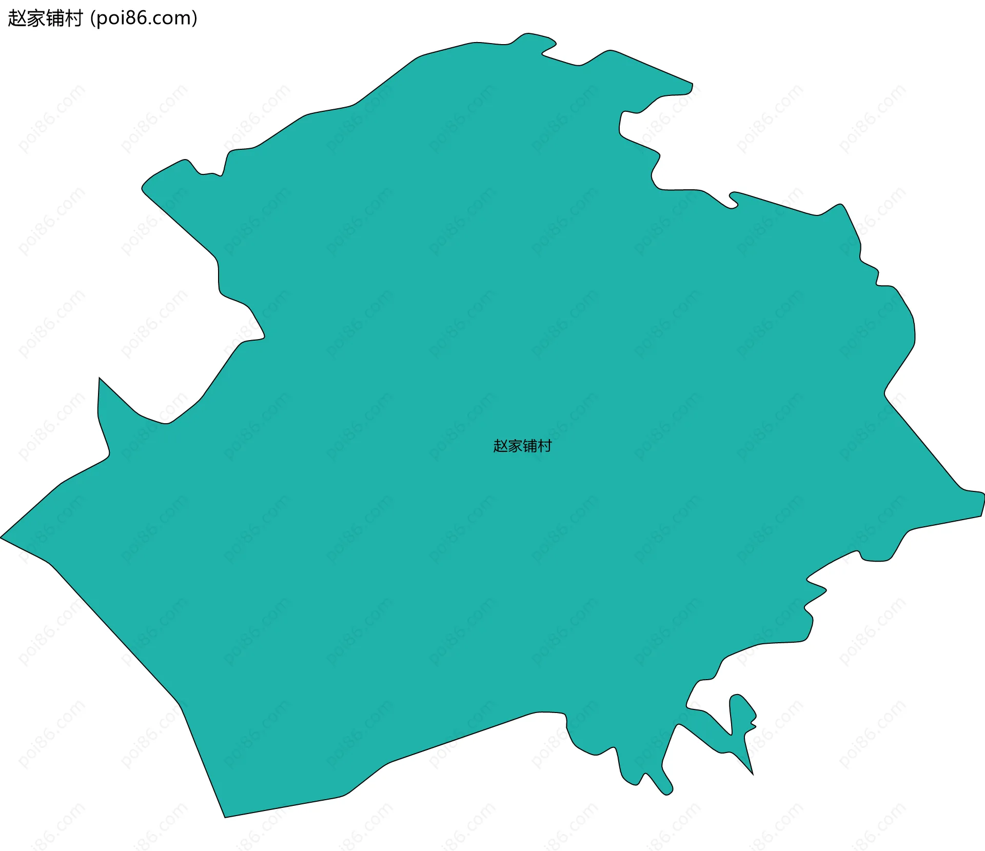 赵家铺村边界地图