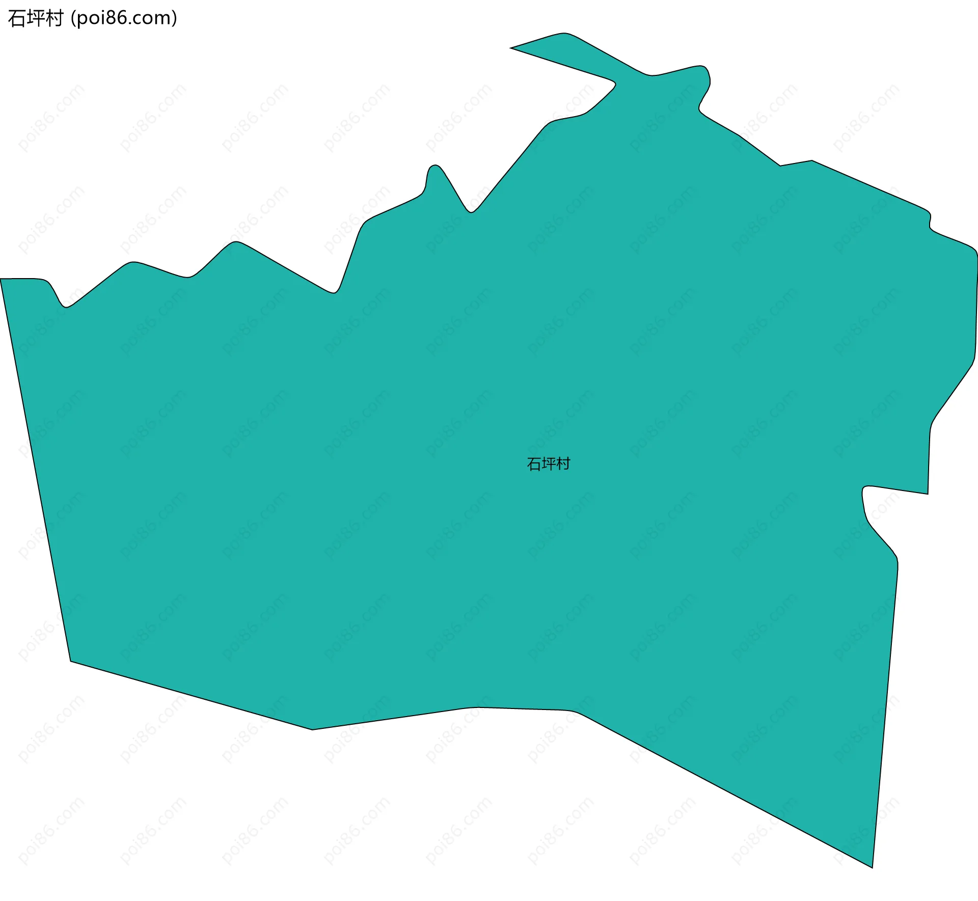 石坪村边界地图