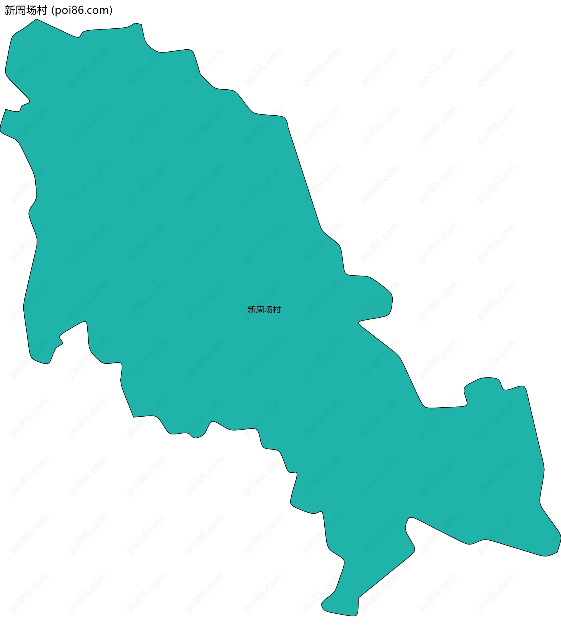 新周场村边界地图