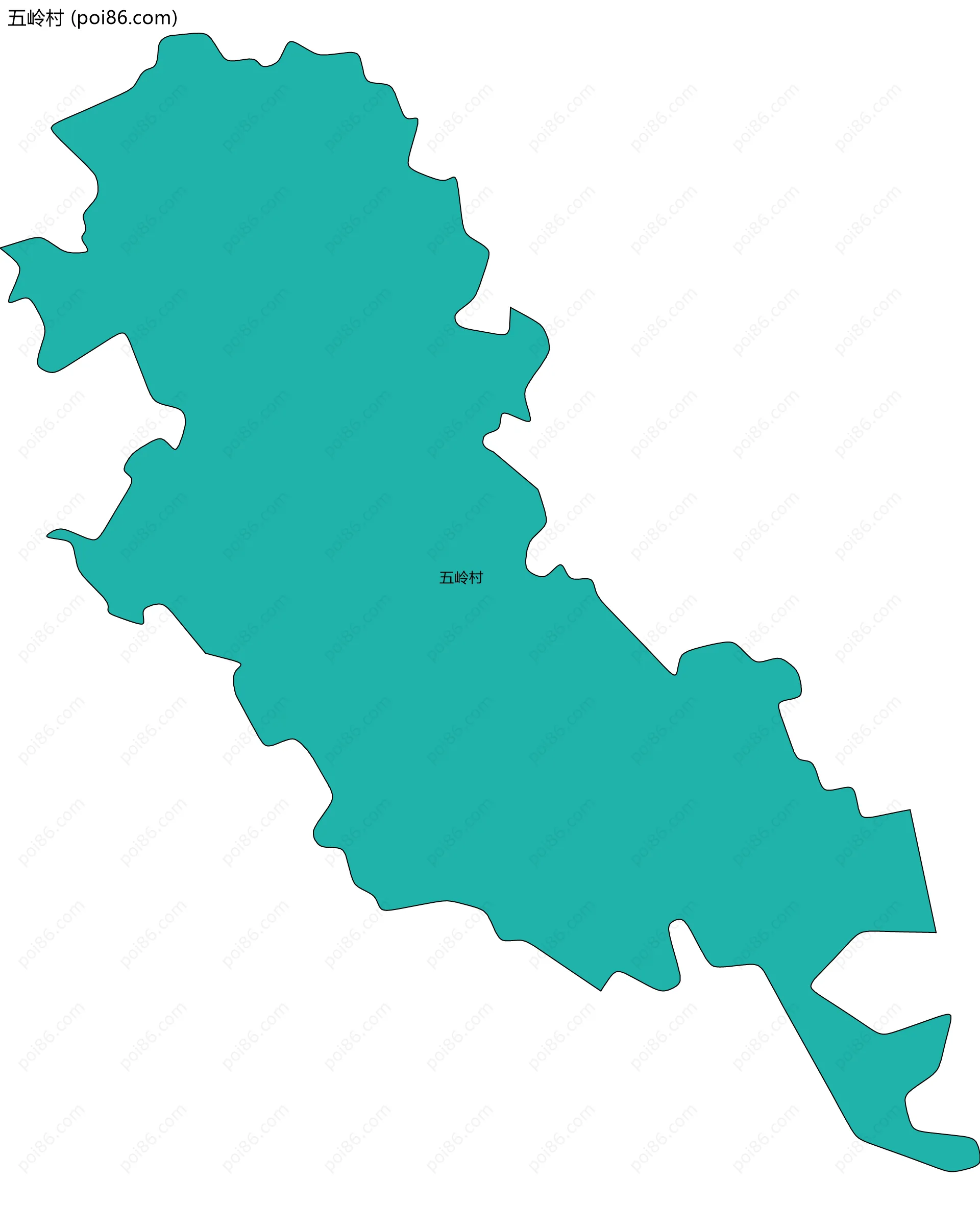 五岭村边界地图