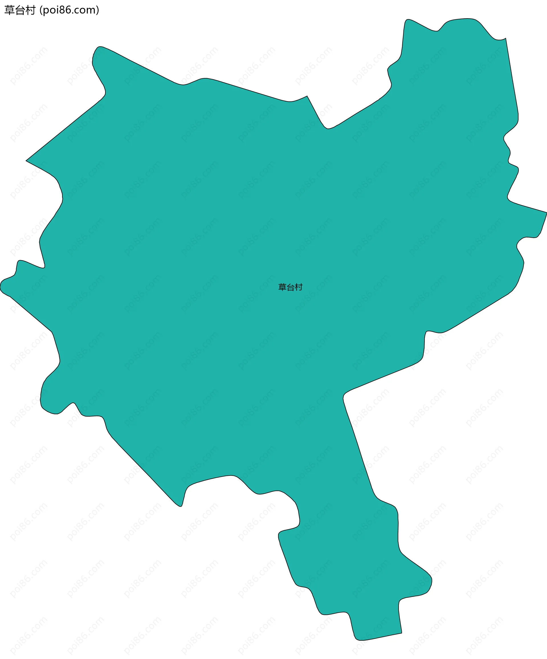 草台村边界地图