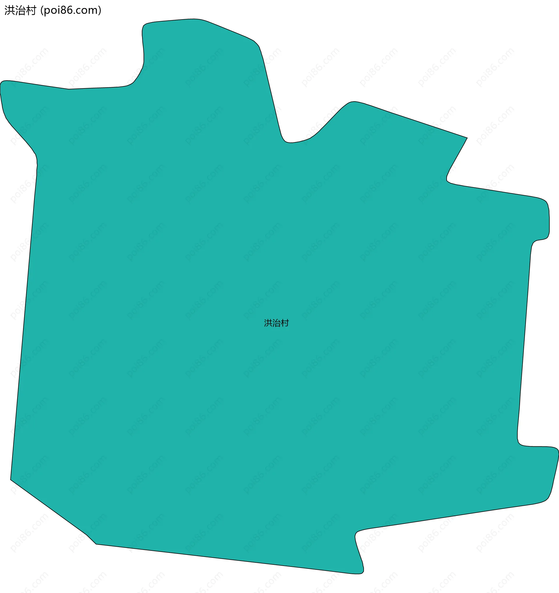 洪治村边界地图