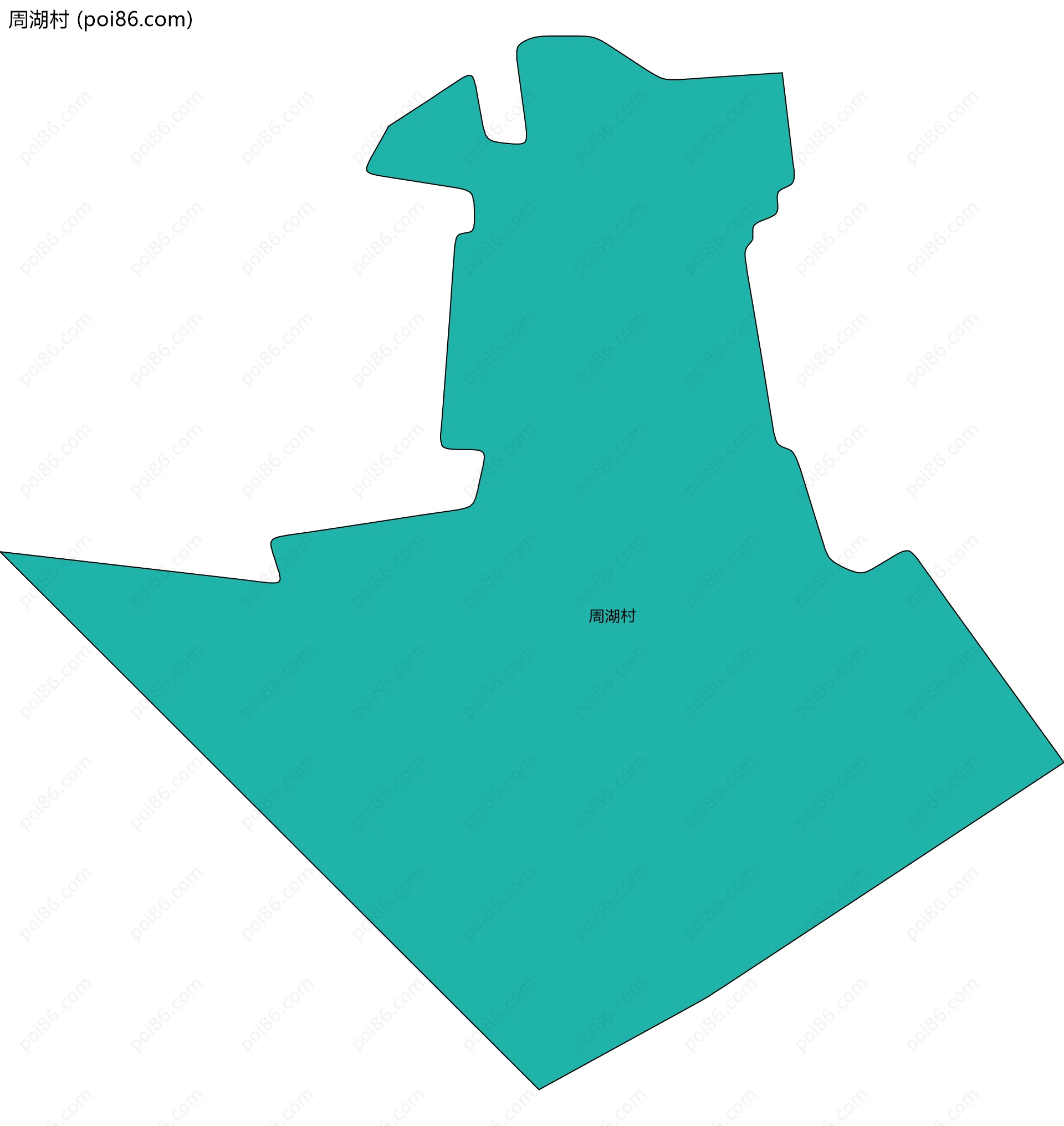 周湖村边界地图