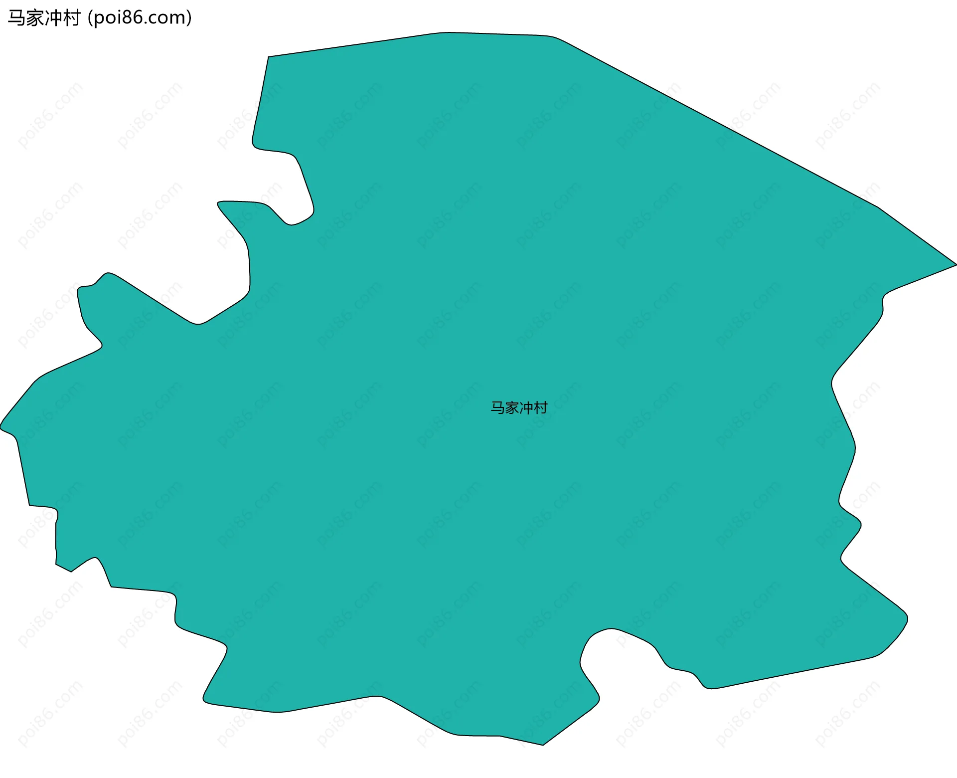 马家冲村边界地图