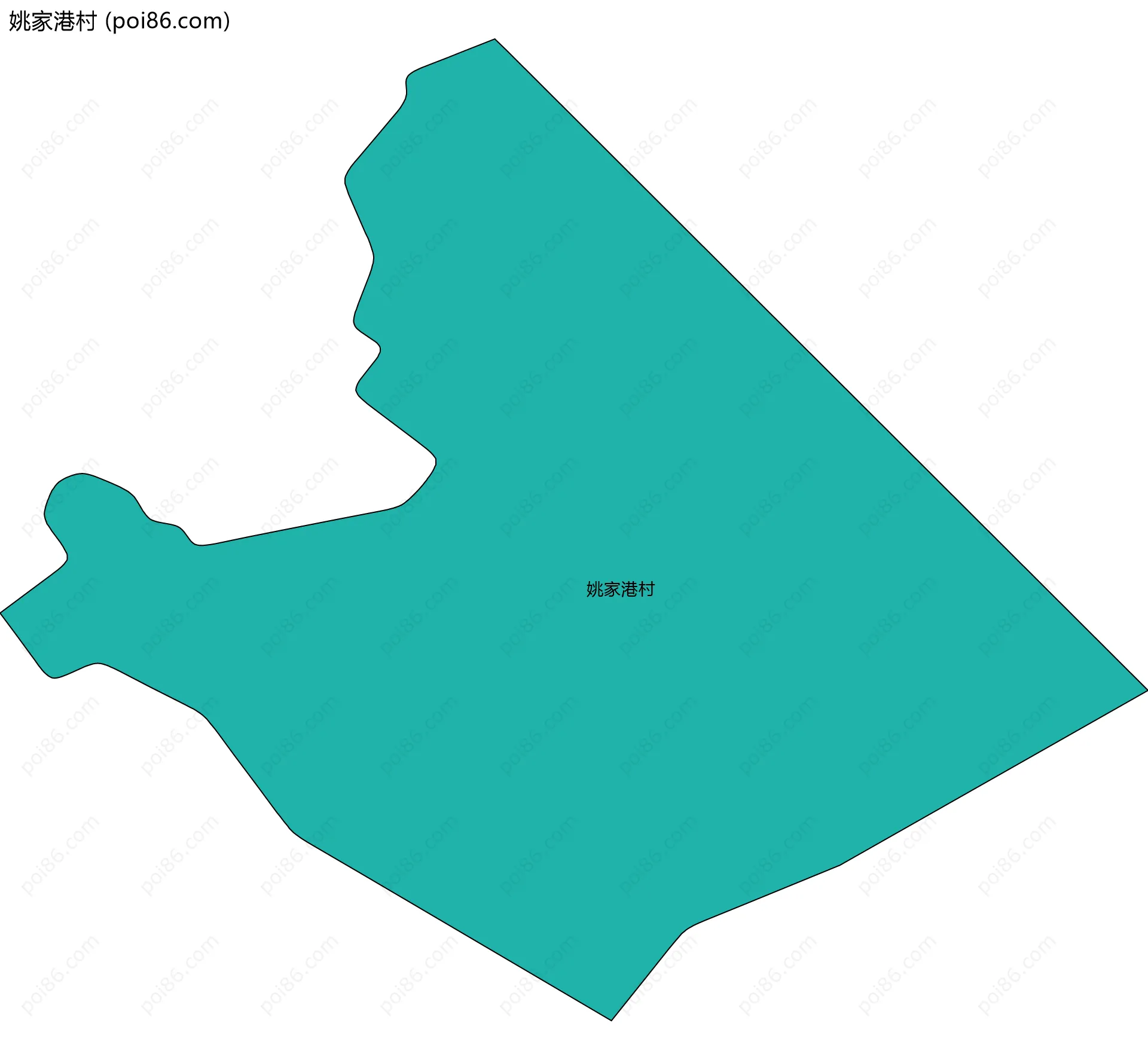 姚家港村边界地图