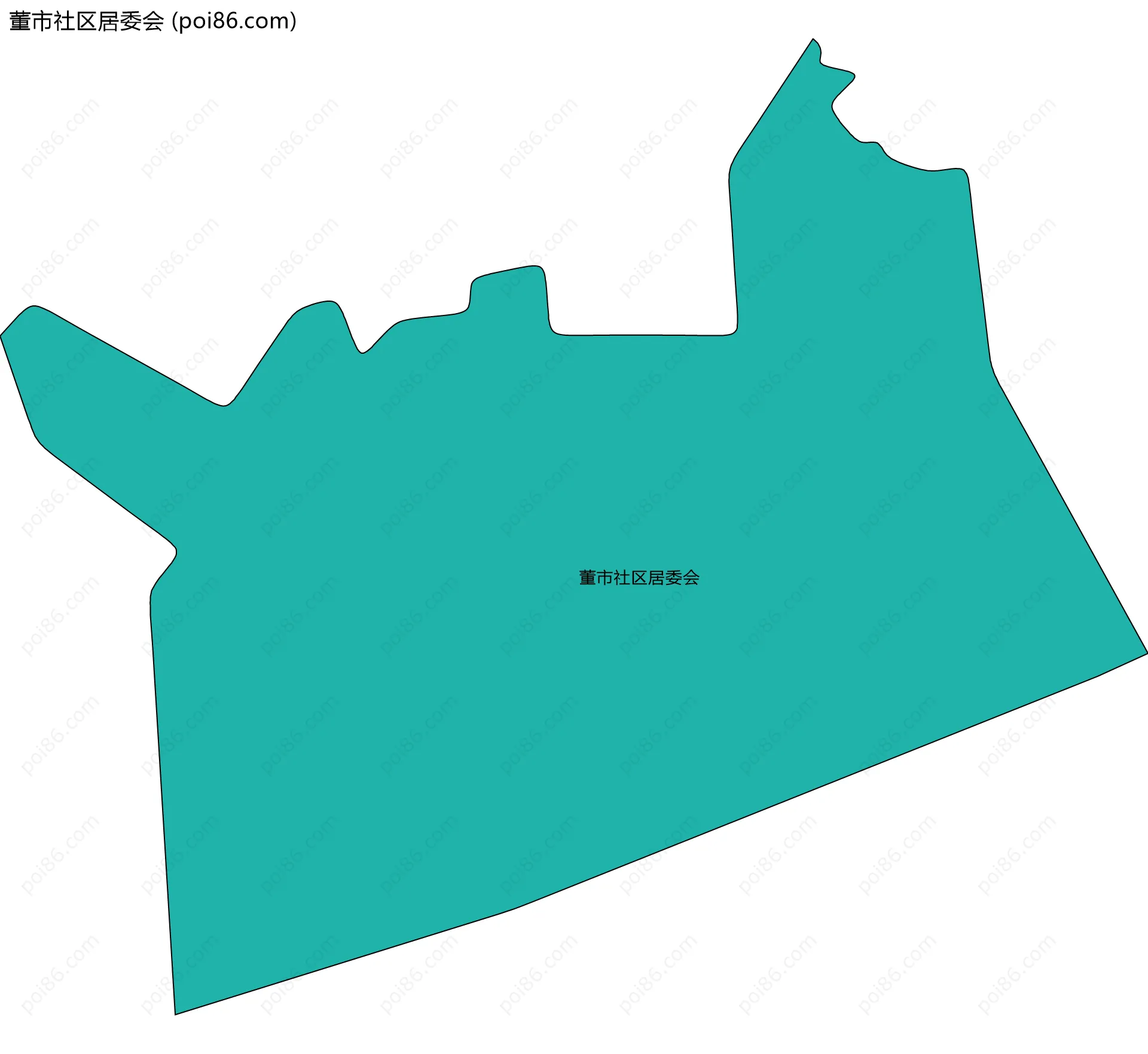 董市社区居委会边界地图