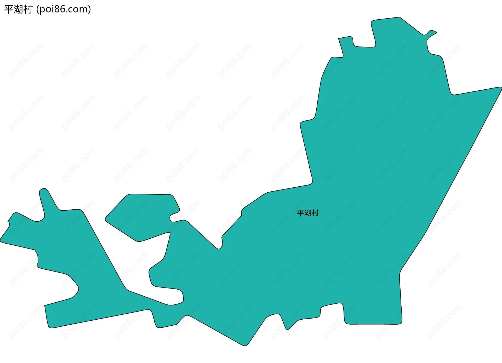平湖村边界地图