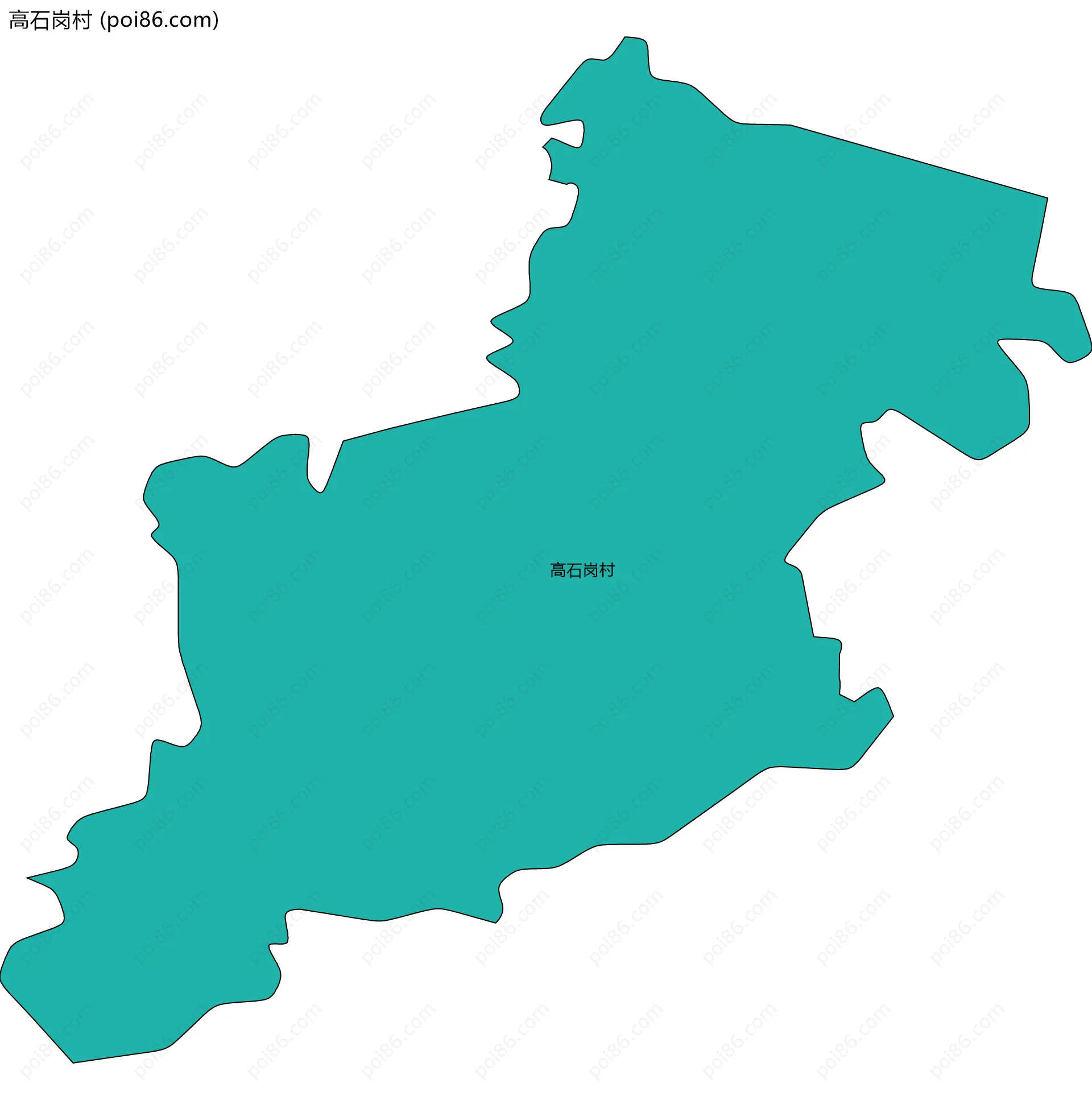 高石岗村边界地图