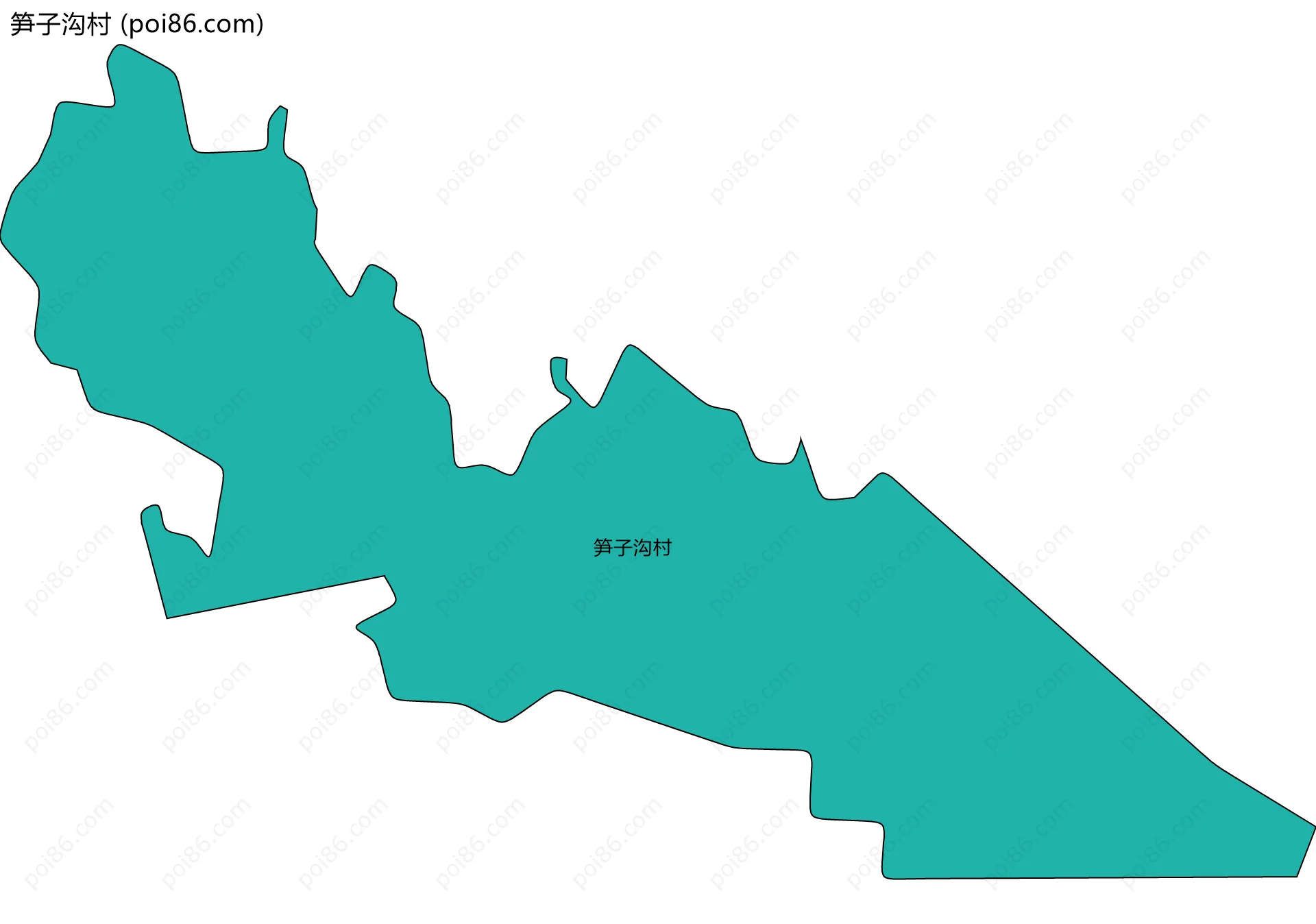 笋子沟村边界地图