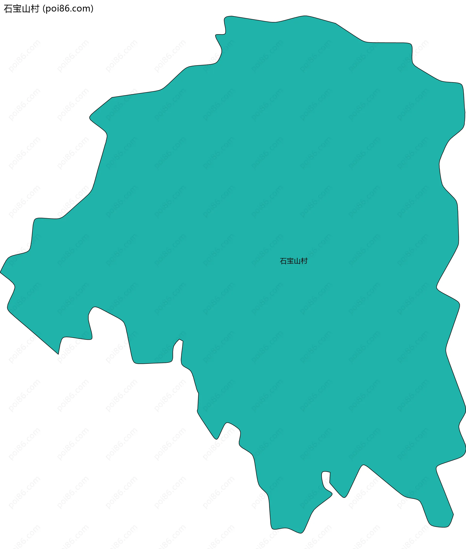 石宝山村边界地图