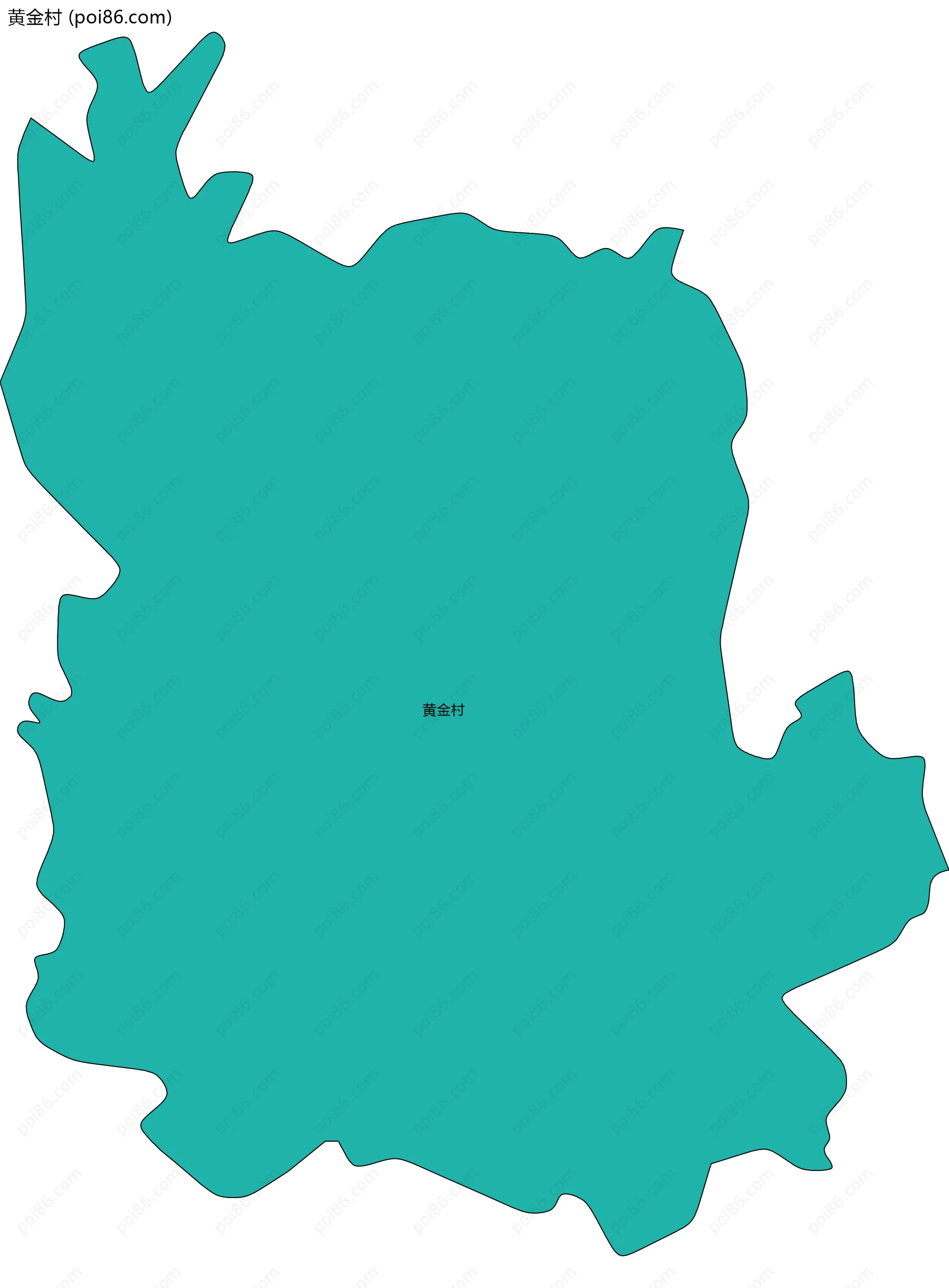 黄金村边界地图