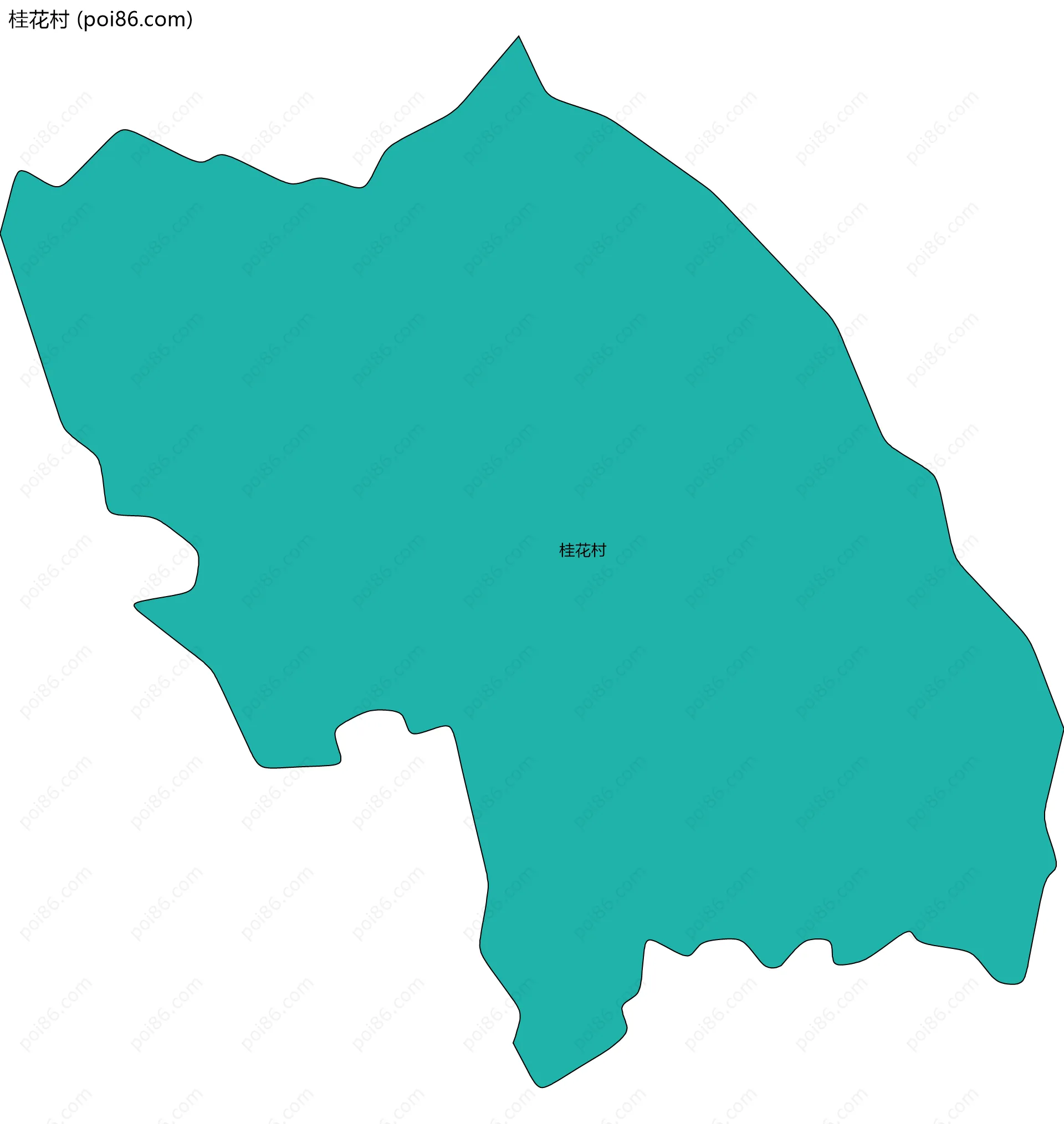 桂花村边界地图