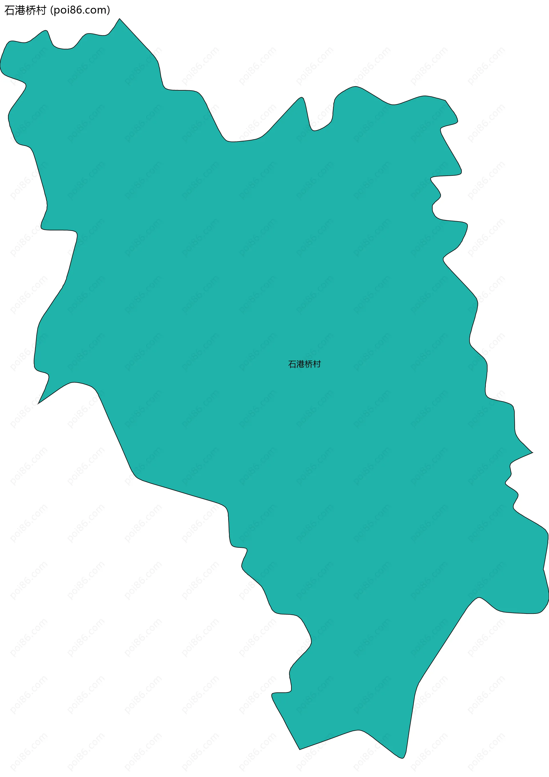 石港桥村边界地图