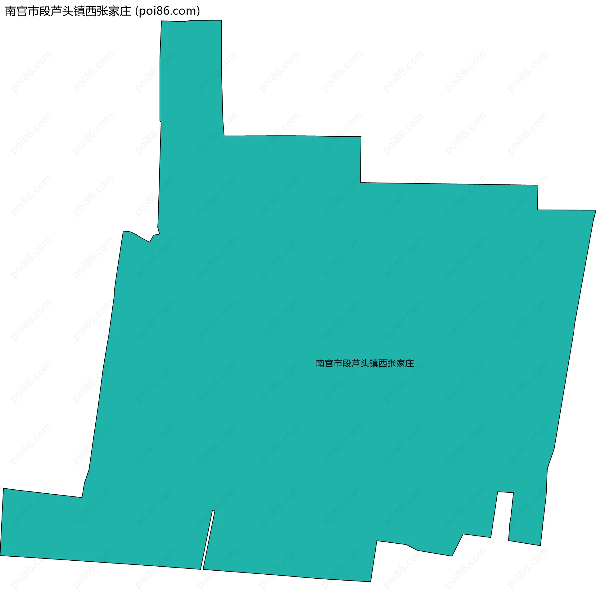 南宫市段芦头镇西张家庄边界地图