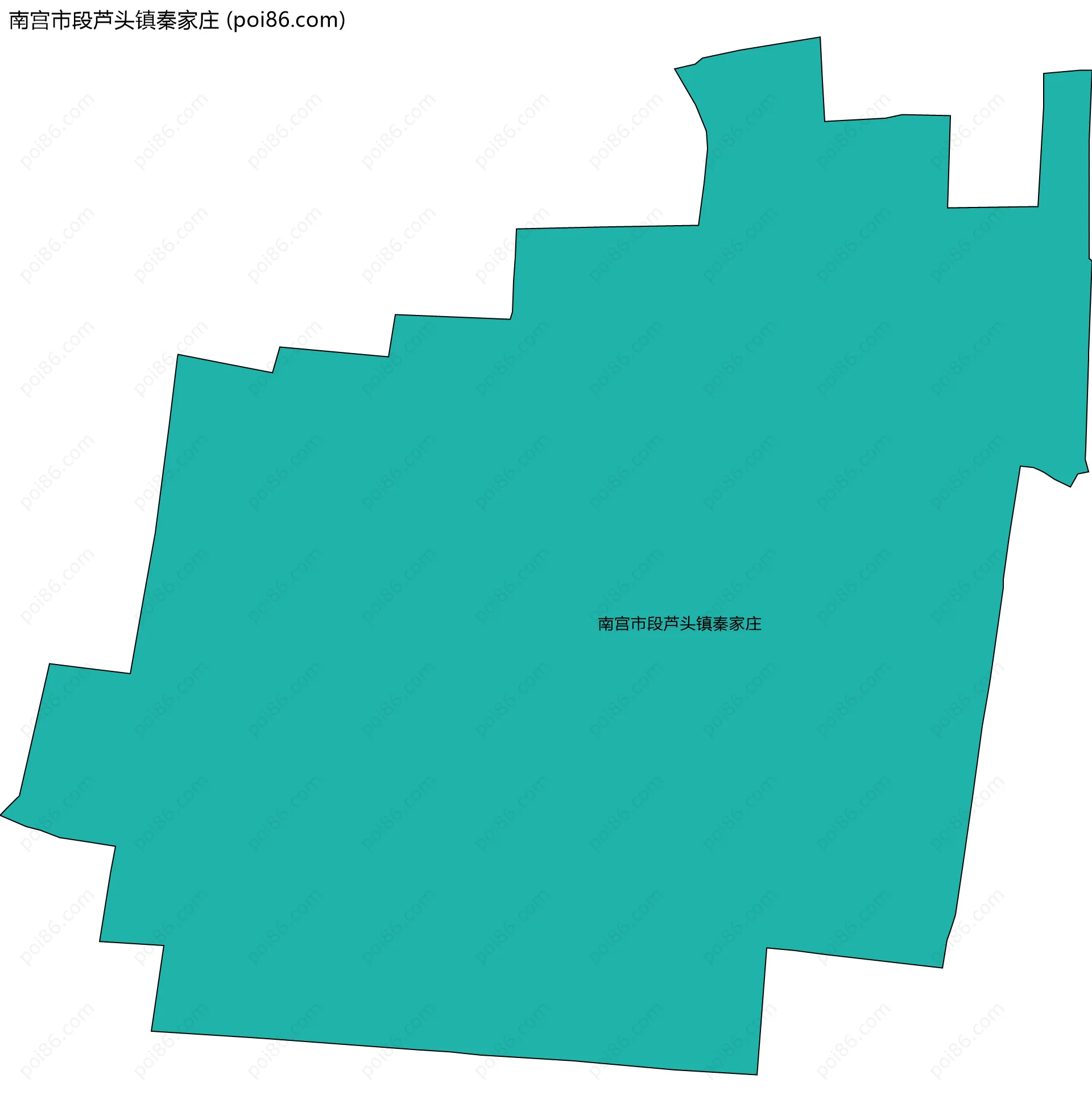南宫市段芦头镇秦家庄边界地图