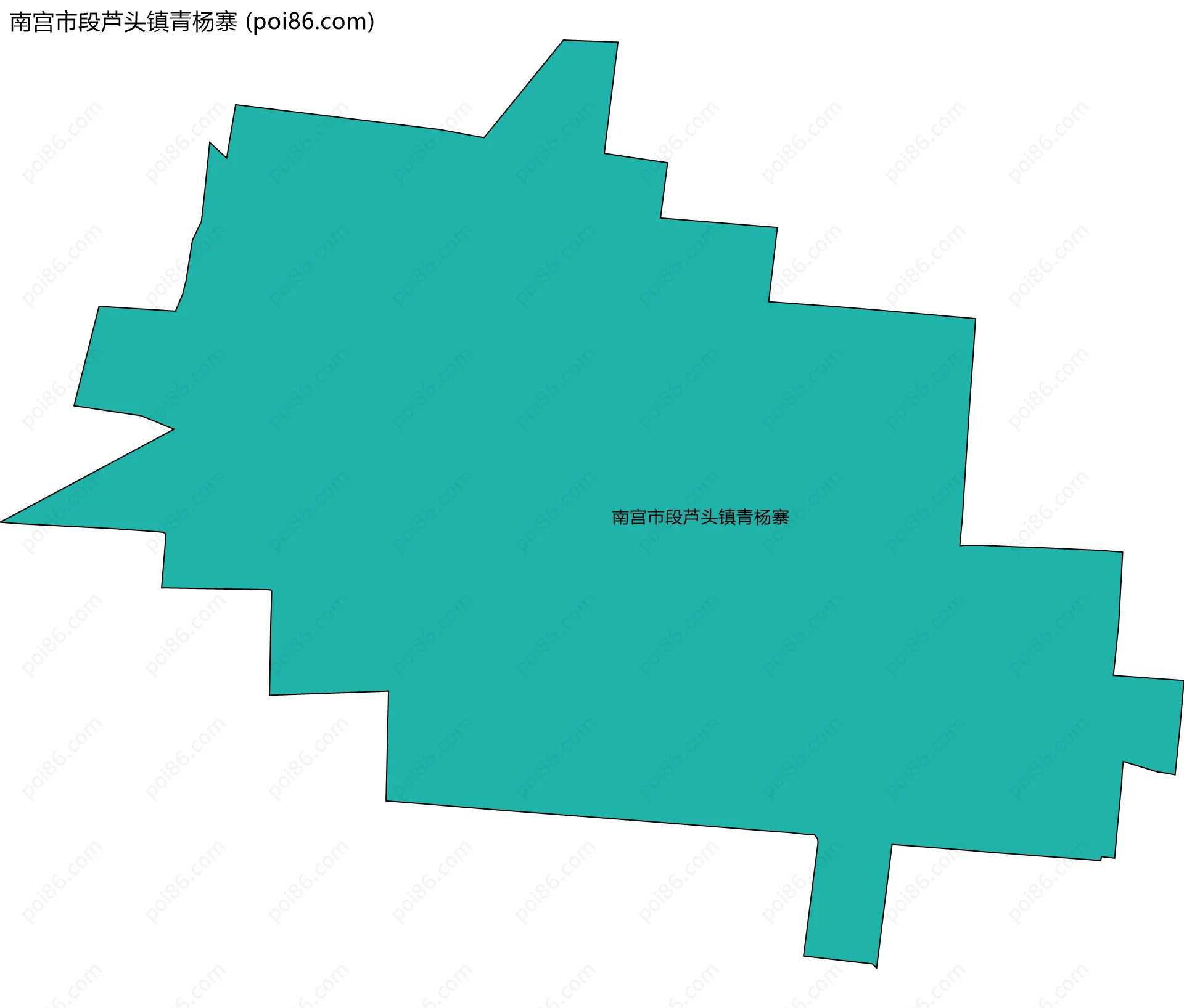 南宫市段芦头镇青杨寨边界地图