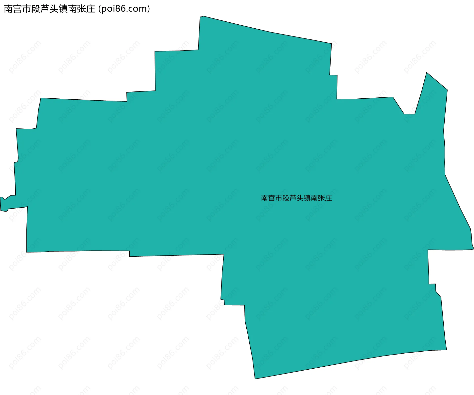 南宫市段芦头镇南张庄边界地图