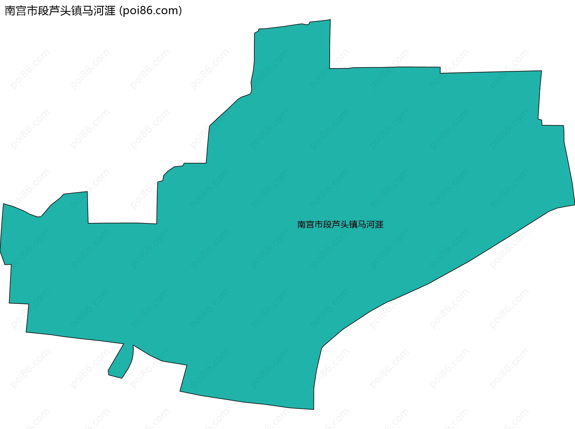 南宫市段芦头镇马河涯边界地图