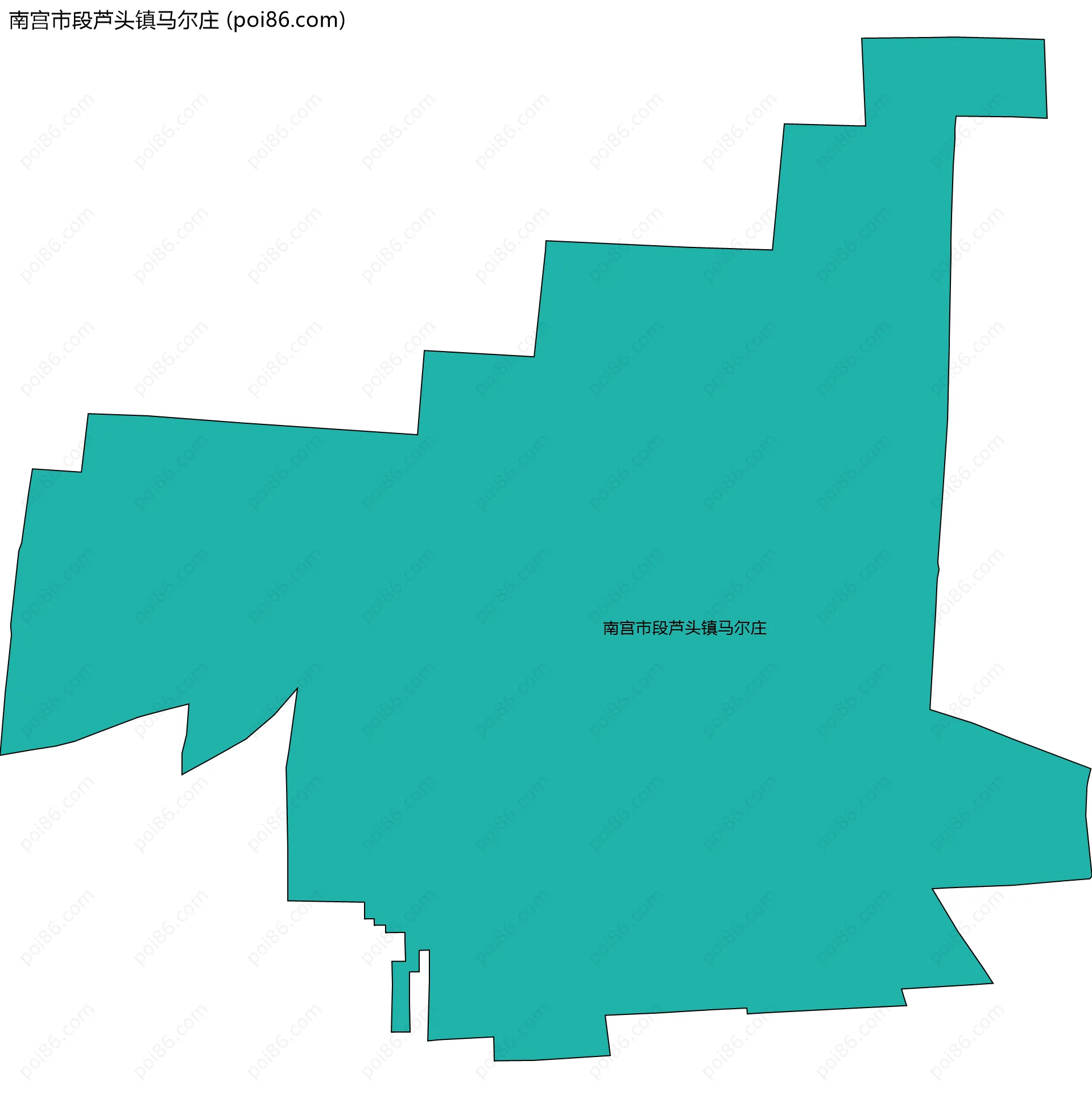 南宫市段芦头镇马尔庄边界地图