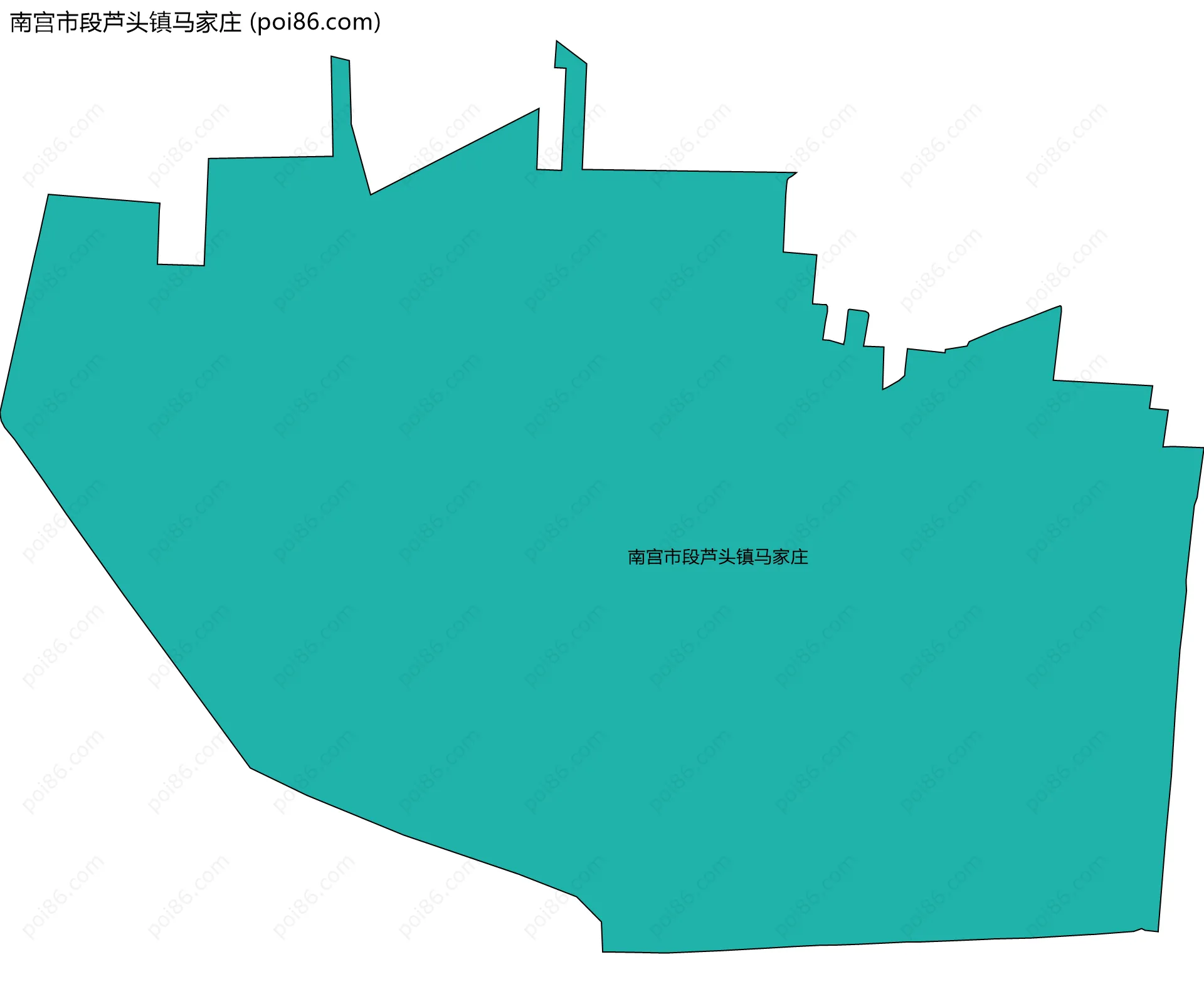 南宫市段芦头镇马家庄边界地图