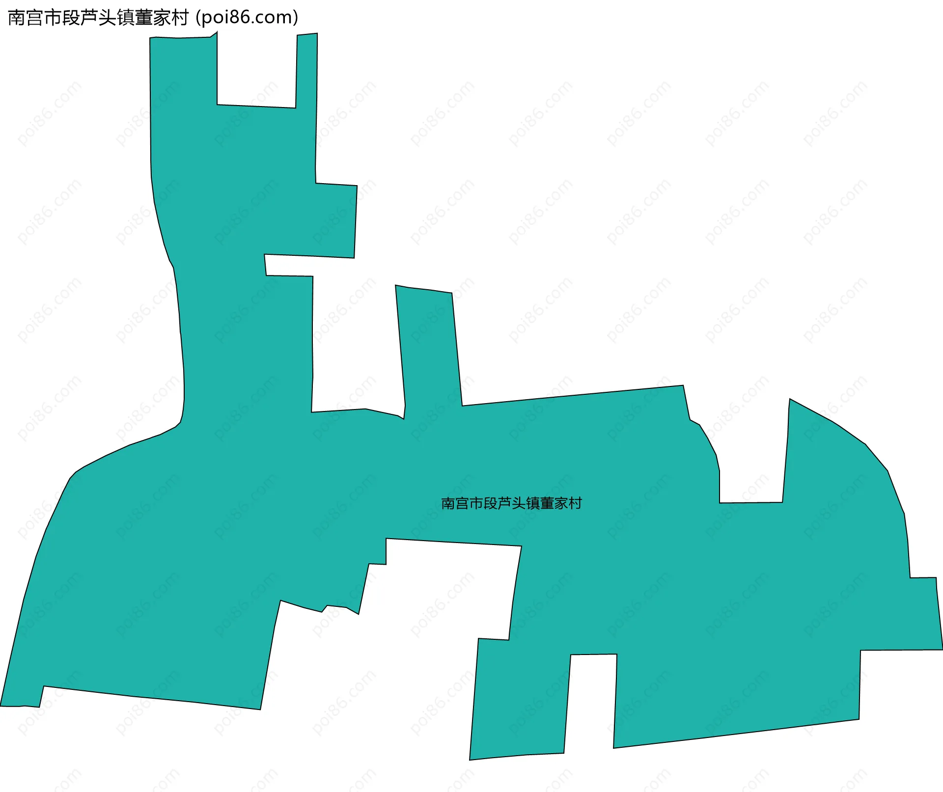 南宫市段芦头镇董家村边界地图