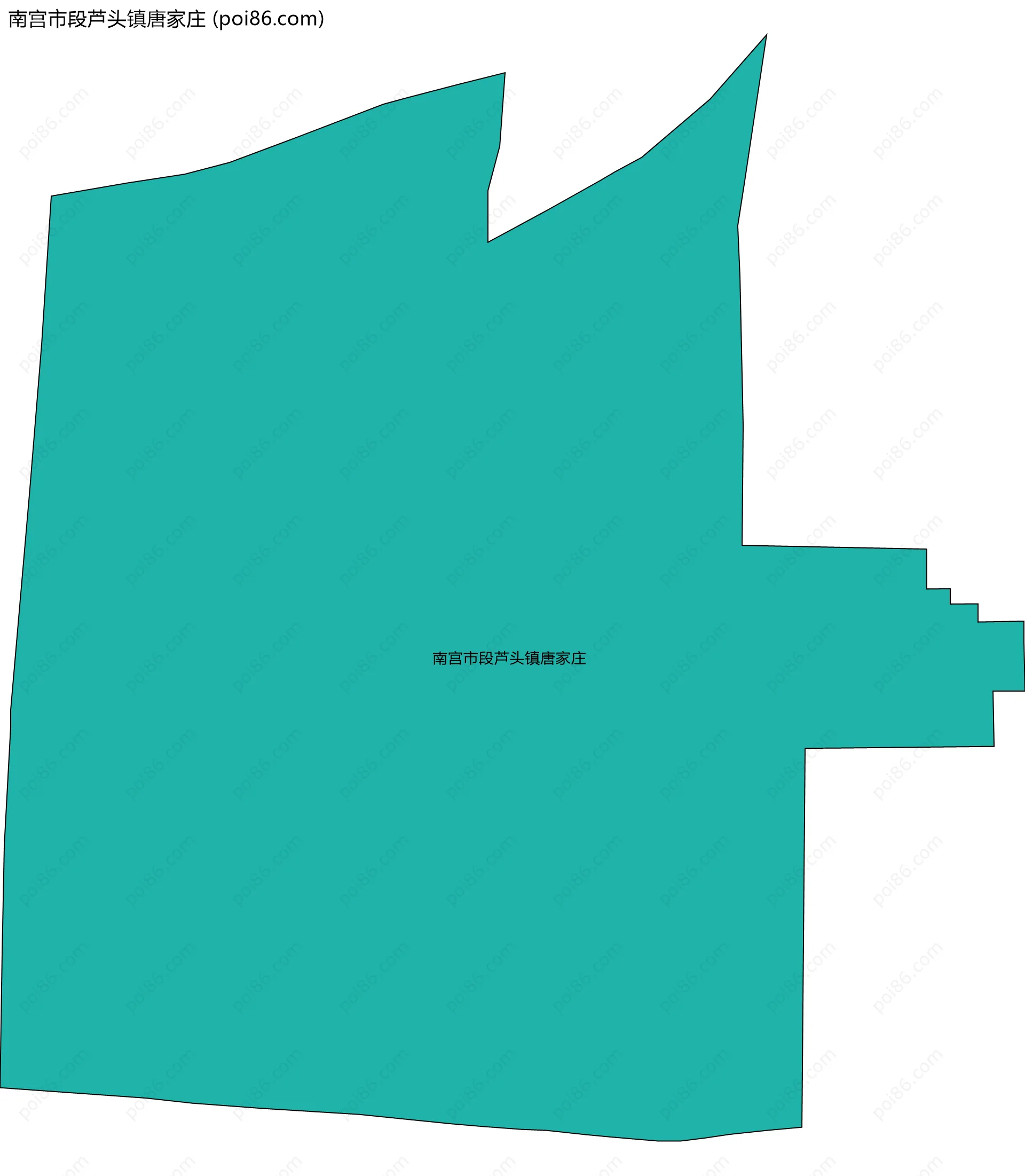 南宫市段芦头镇唐家庄边界地图