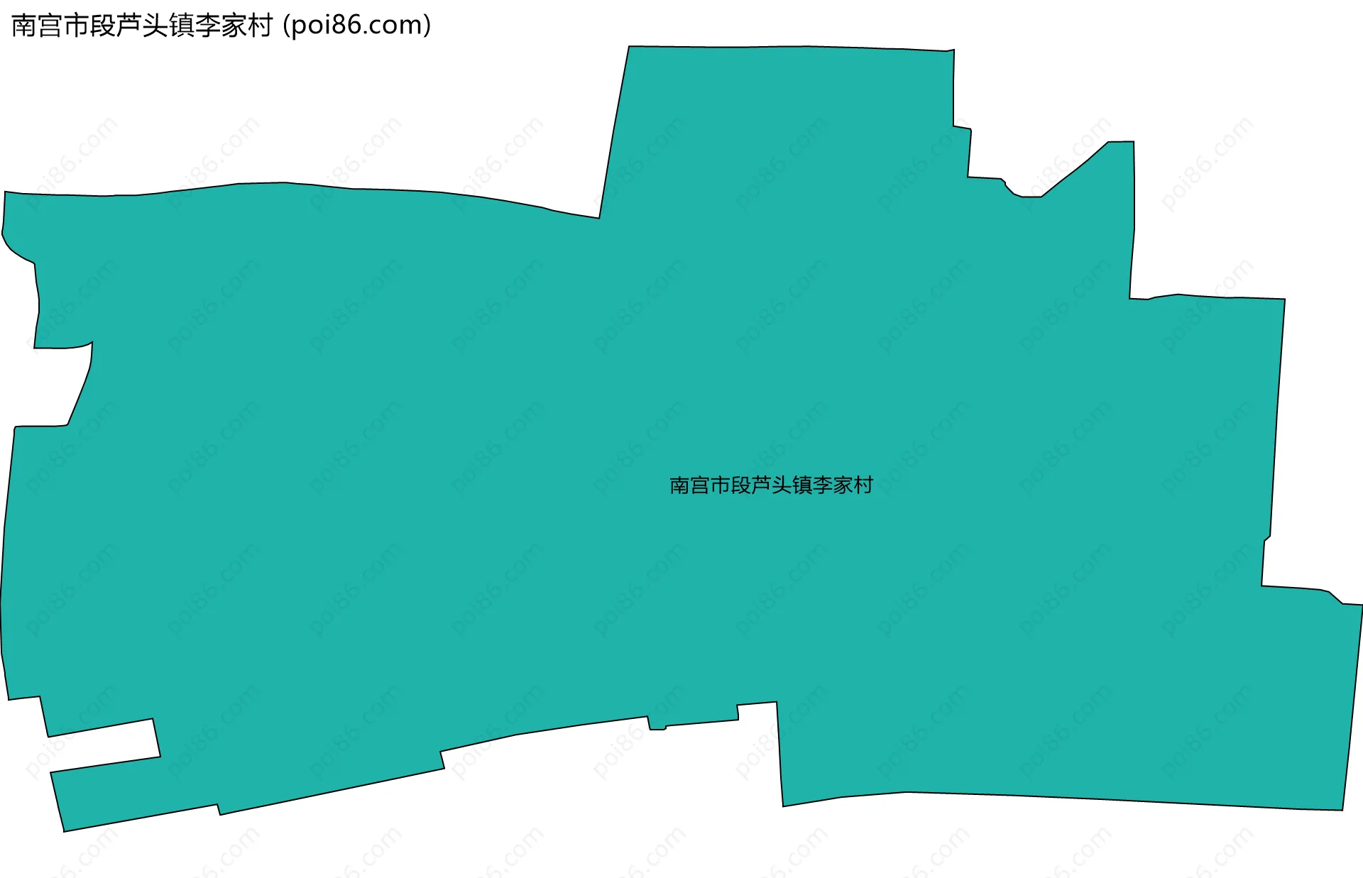南宫市段芦头镇李家村边界地图