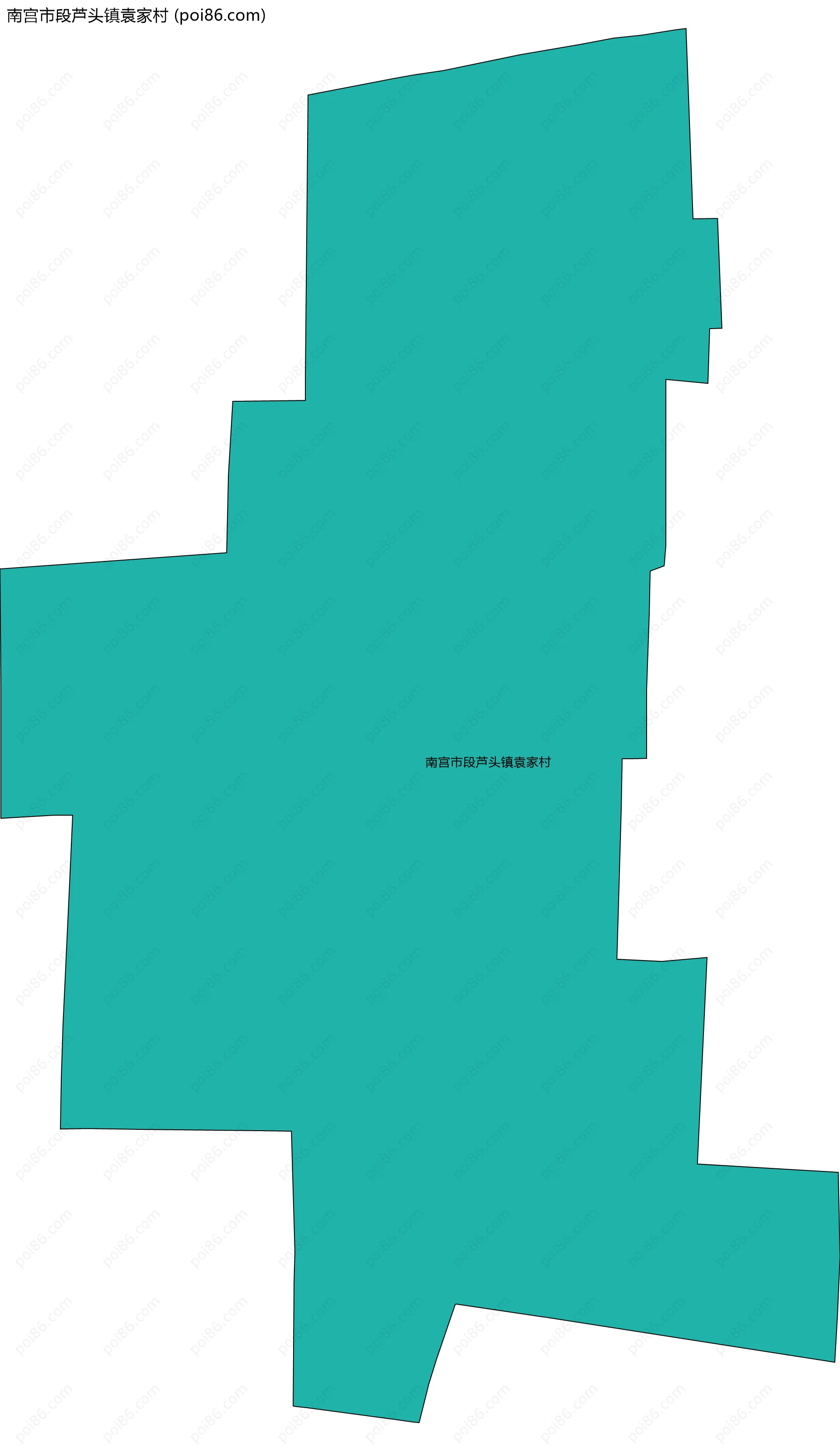 南宫市段芦头镇袁家村边界地图