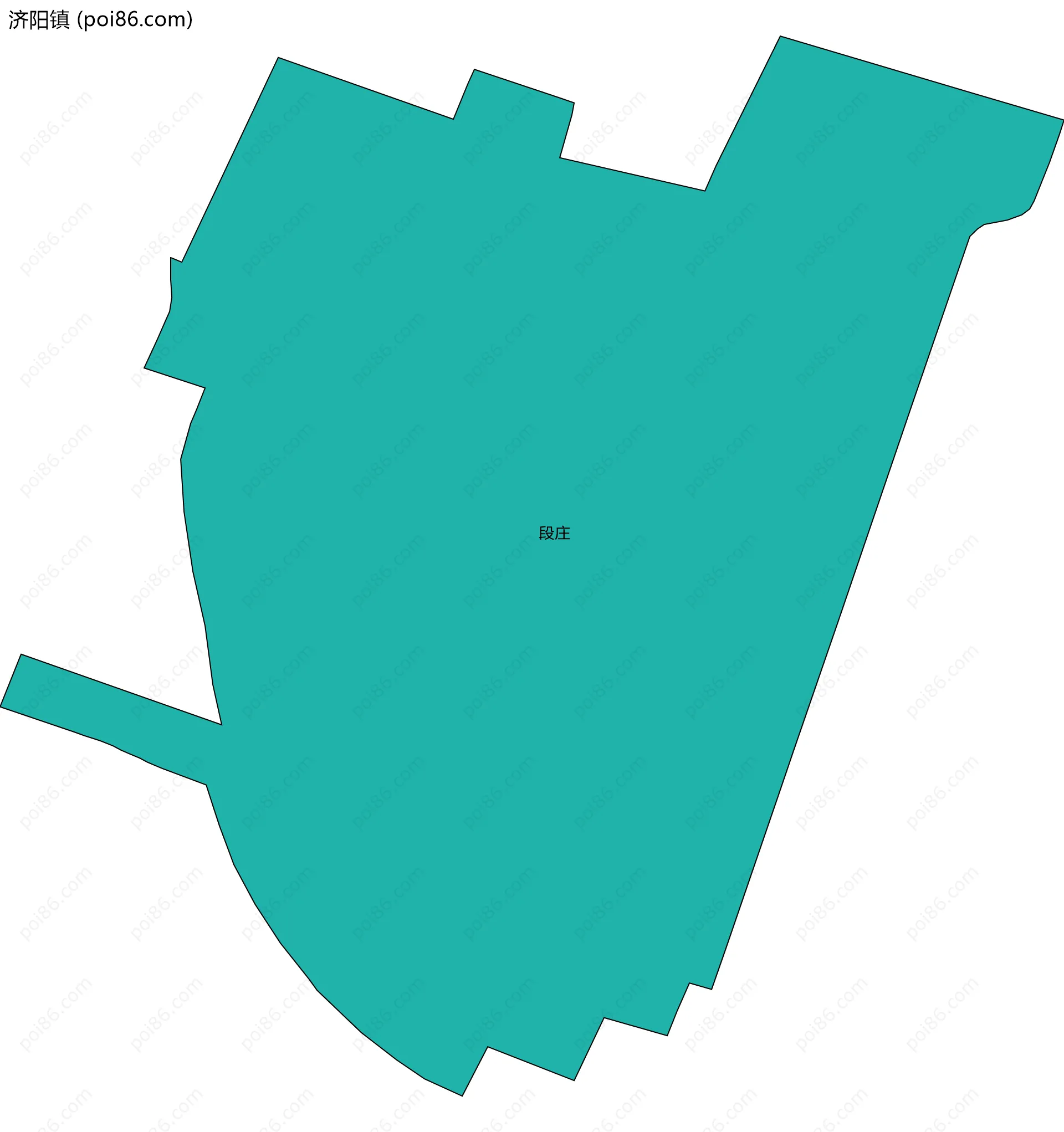 济阳镇边界地图(五级行政区划)
