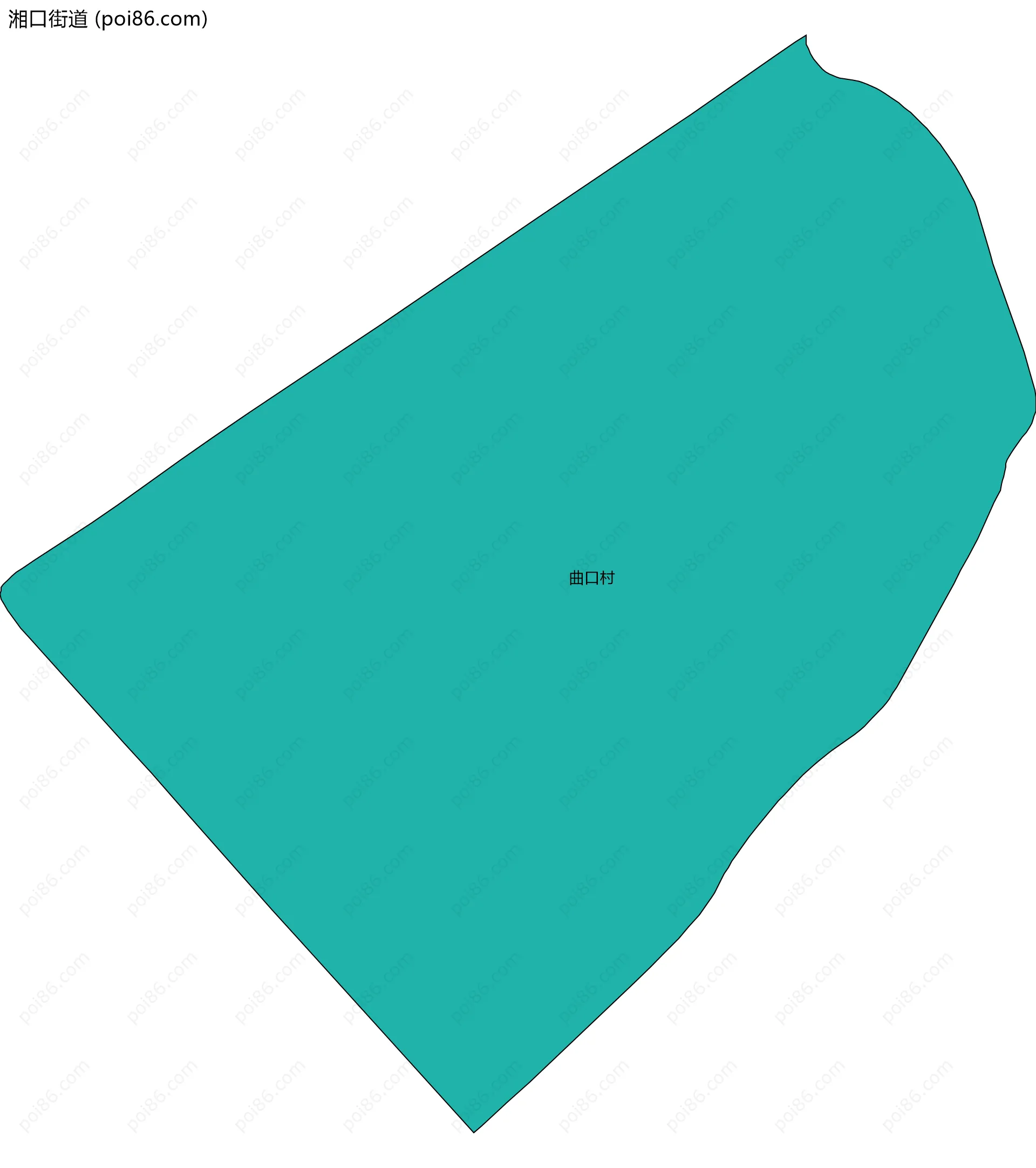 湘口街道边界地图(五级行政区划)