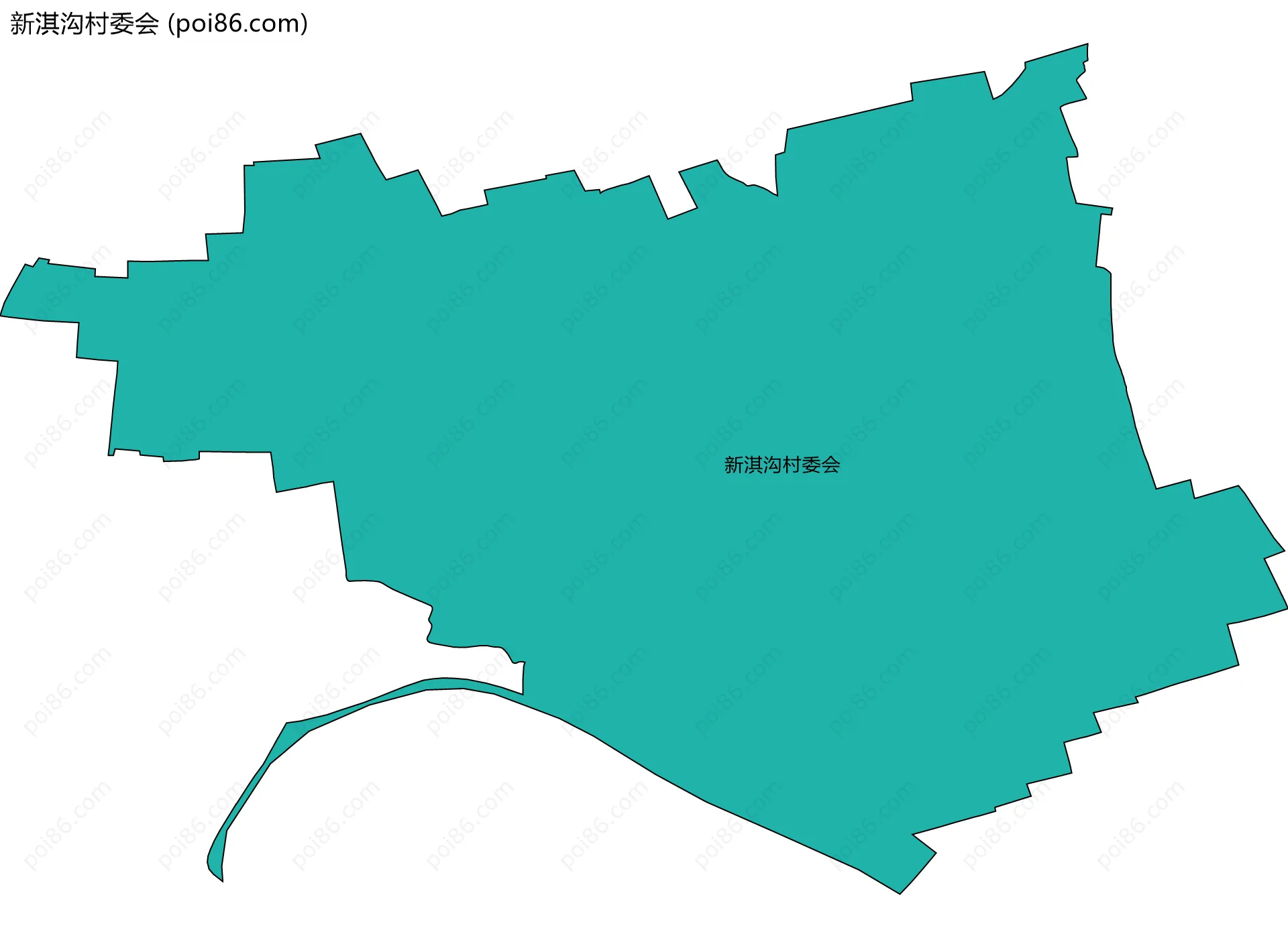 新淇沟村委会边界地图
