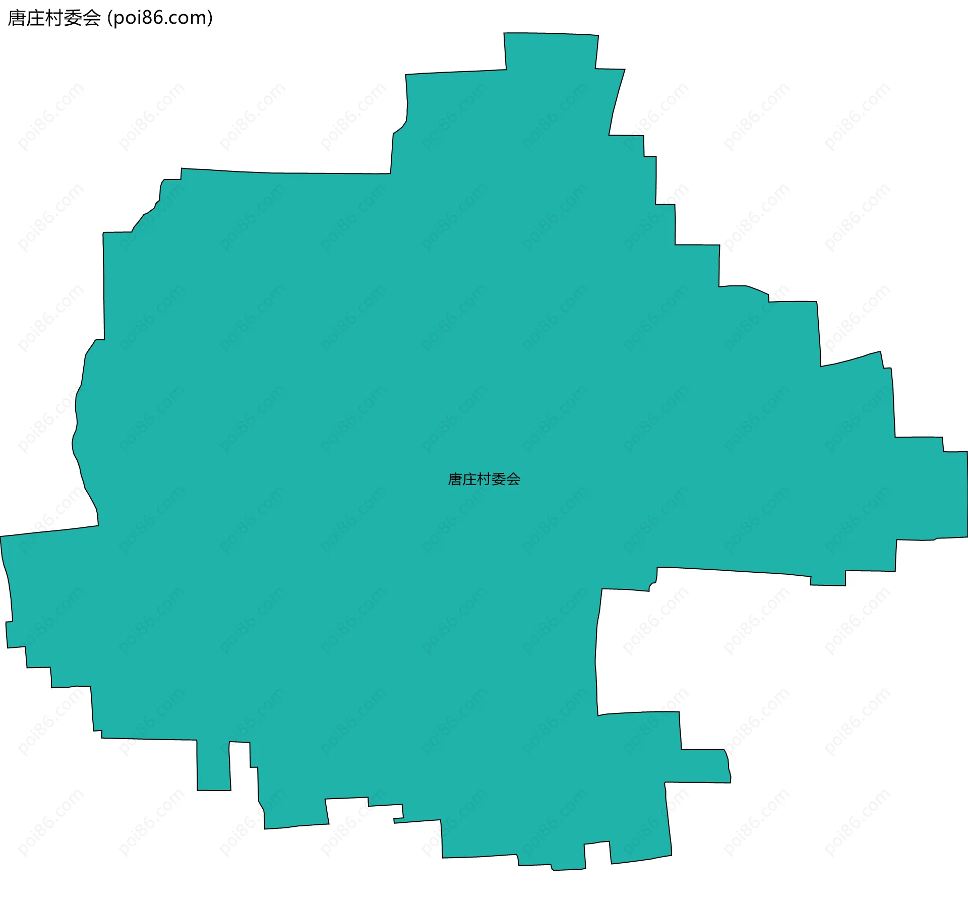 唐庄村委会边界地图