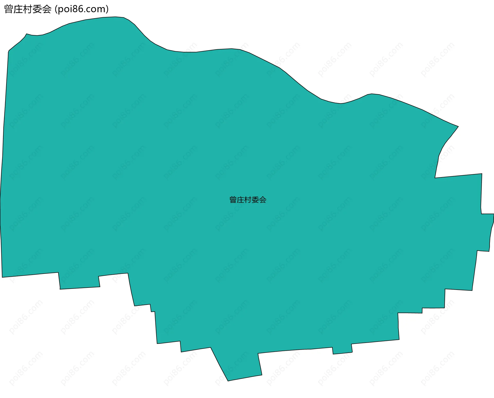 曾庄村委会边界地图
