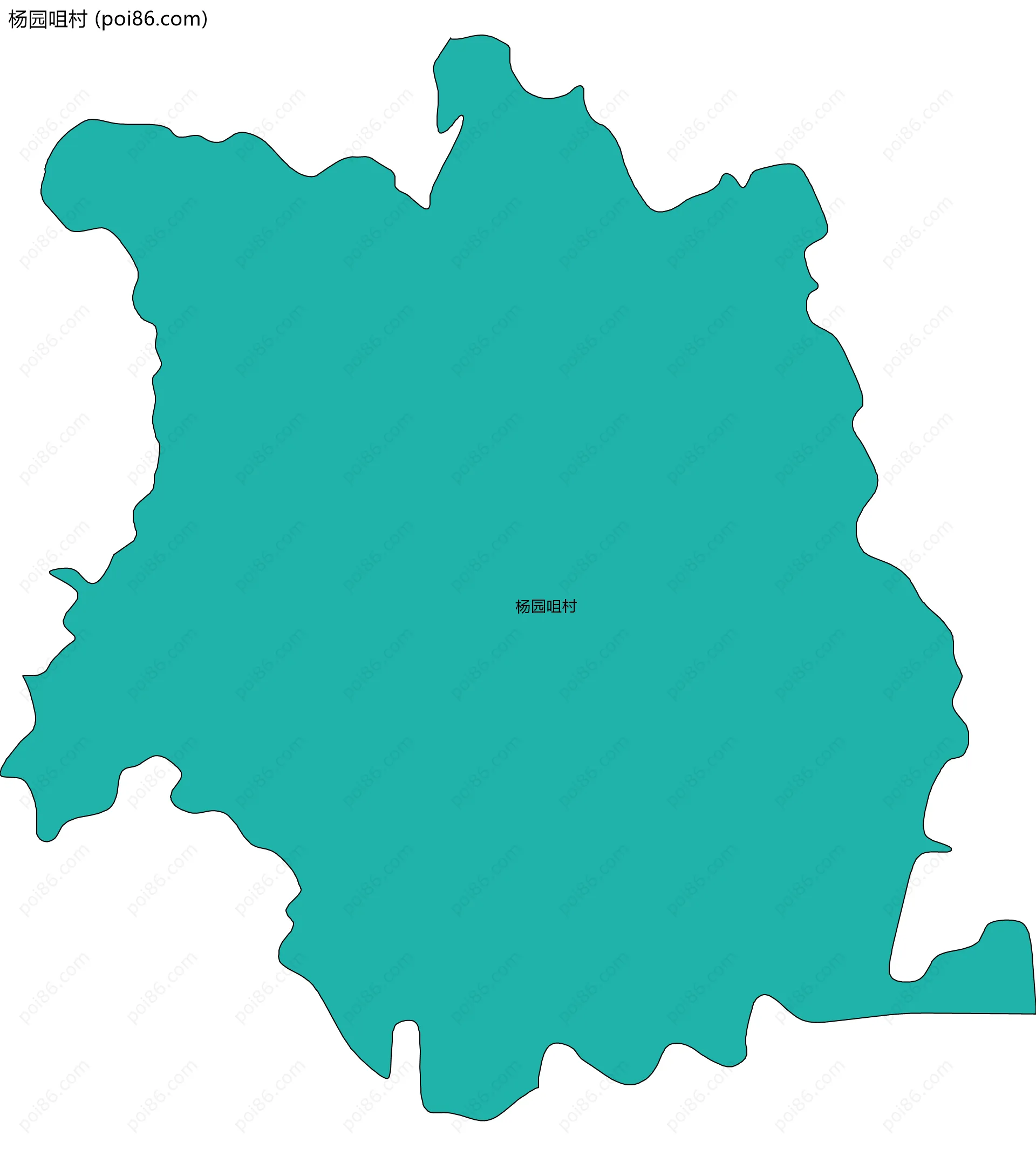 杨园咀村边界地图