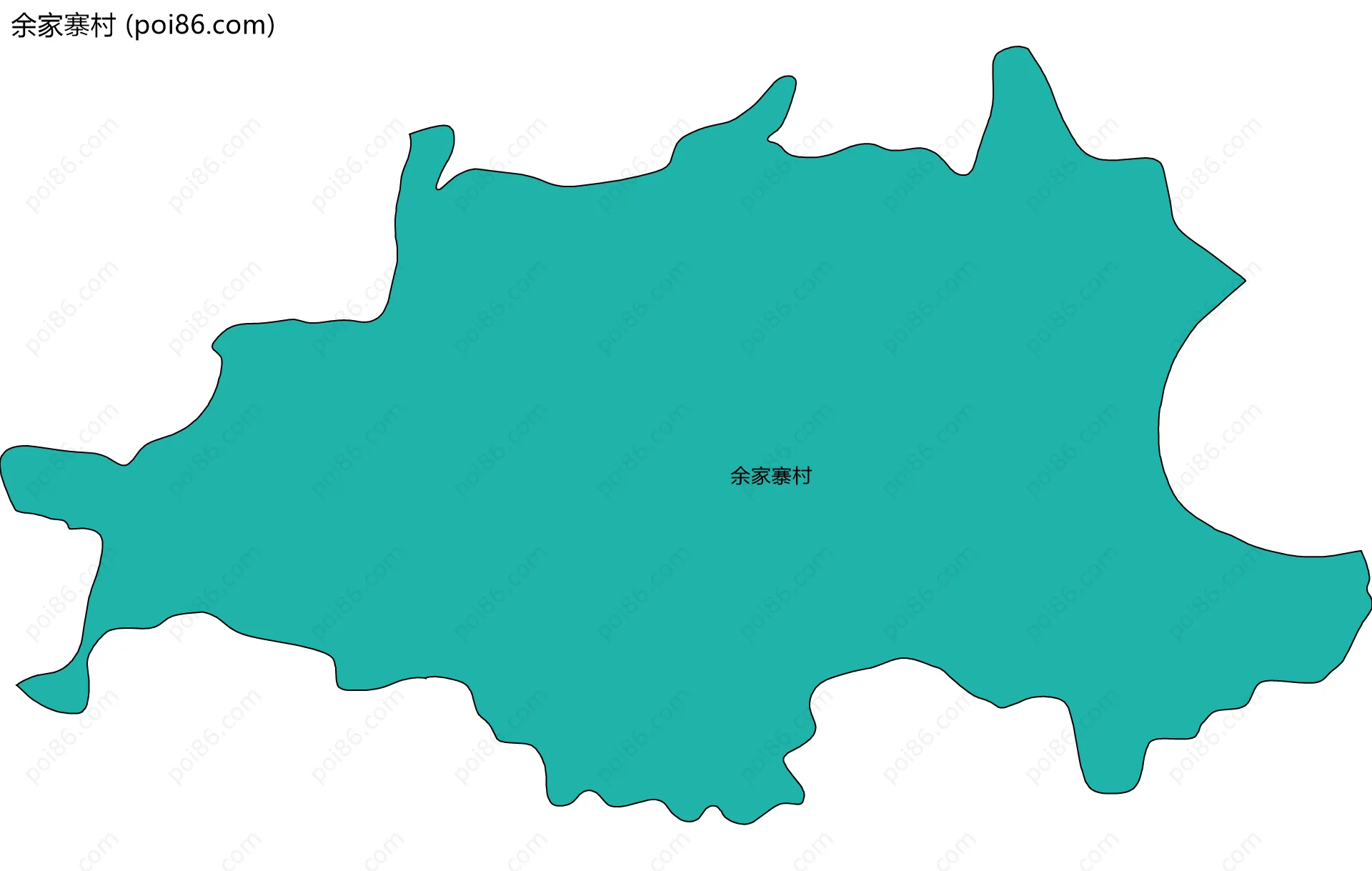 余家寨村边界地图