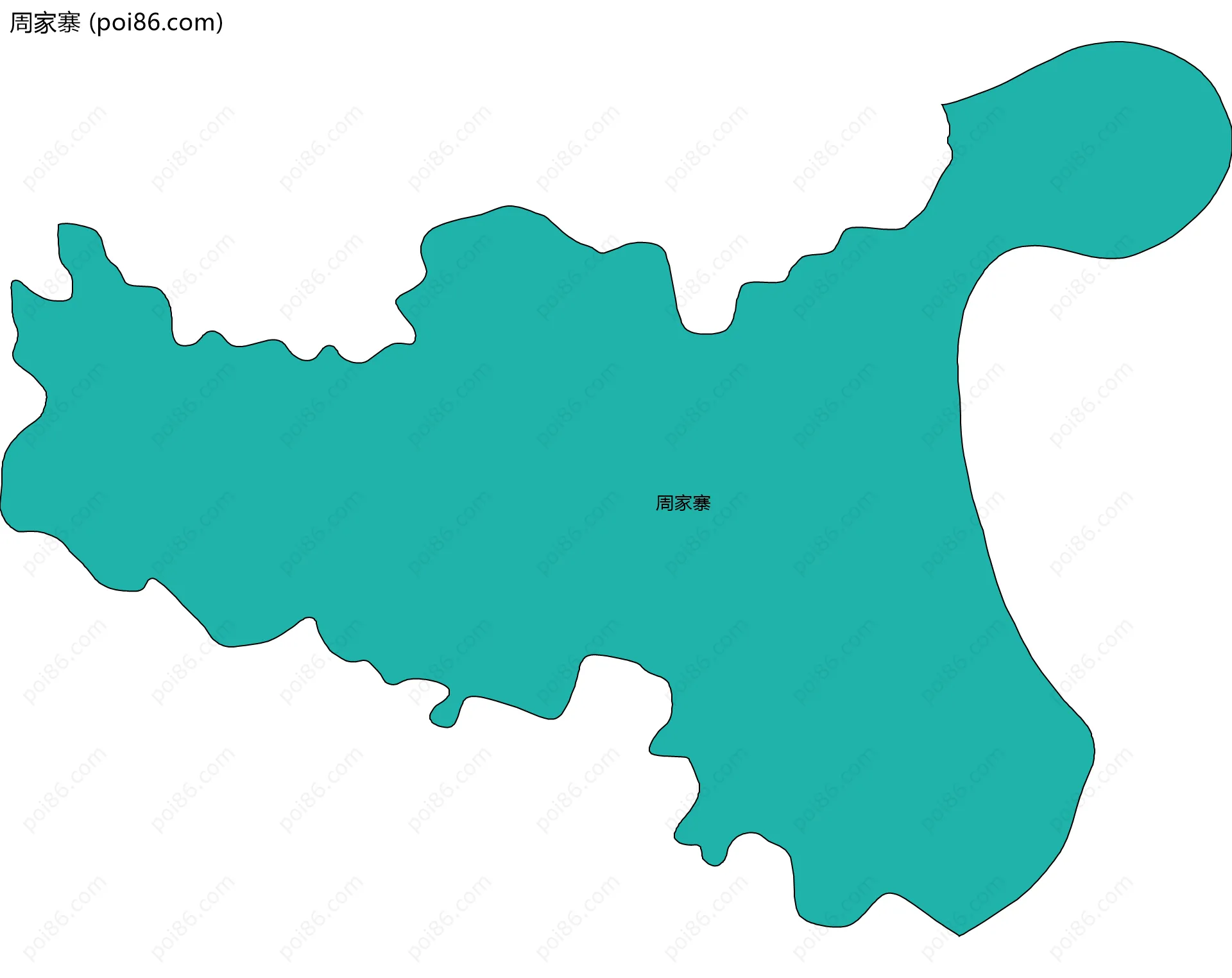 周家寨边界地图