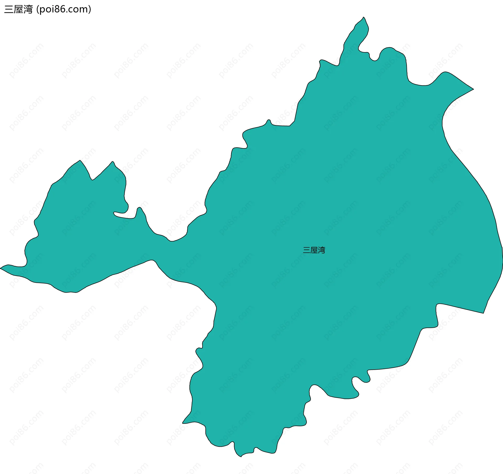 三屋湾边界地图