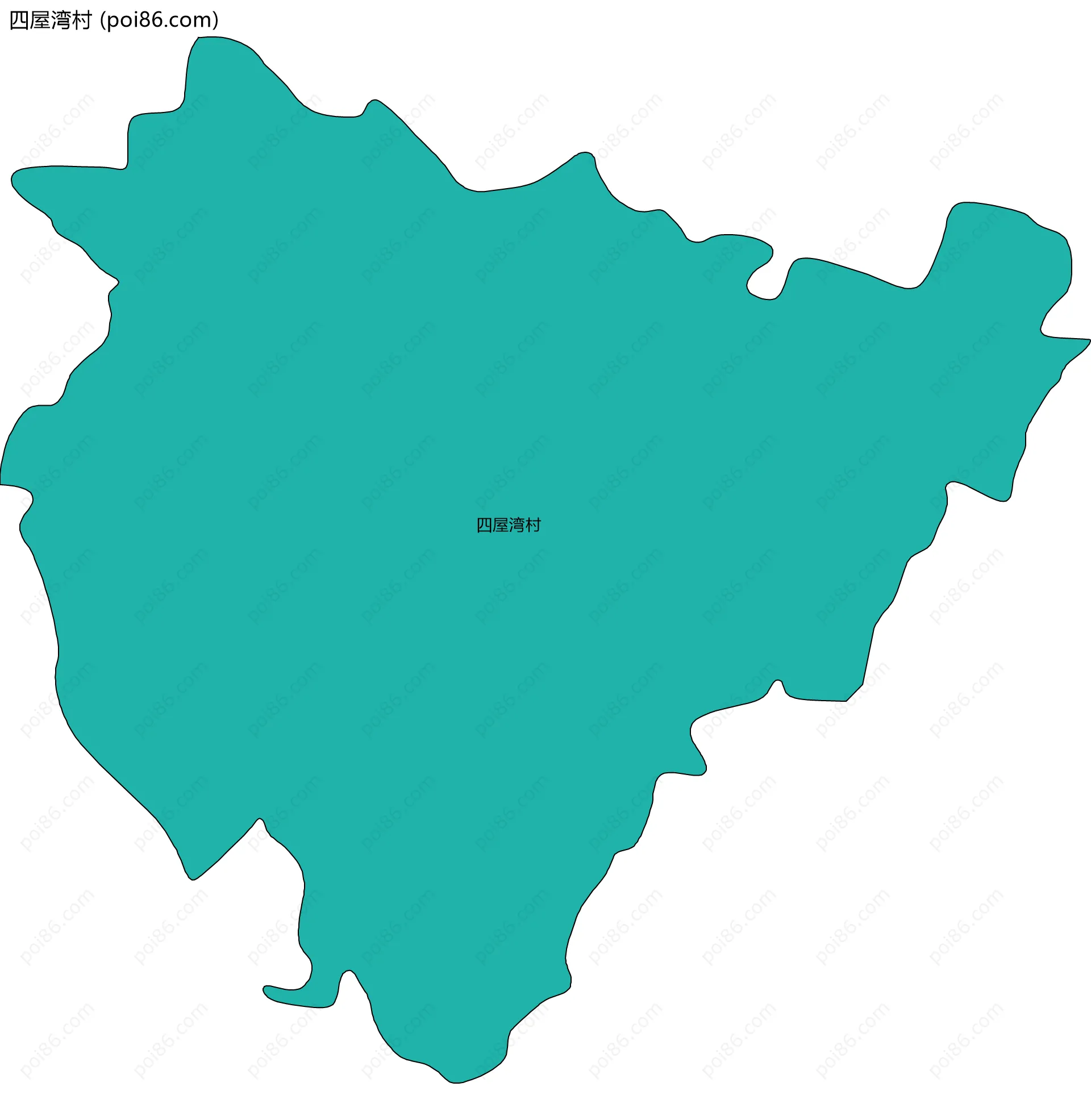 四屋湾村边界地图