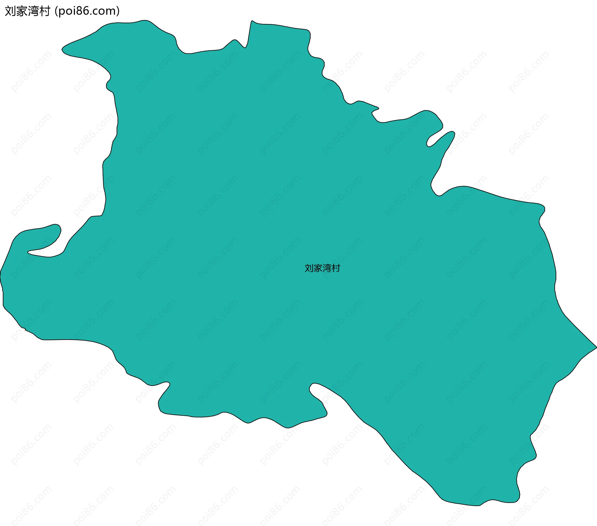 刘家湾村边界地图