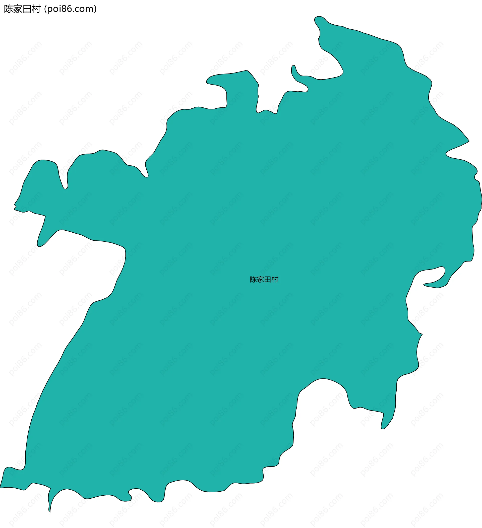 陈家田村边界地图