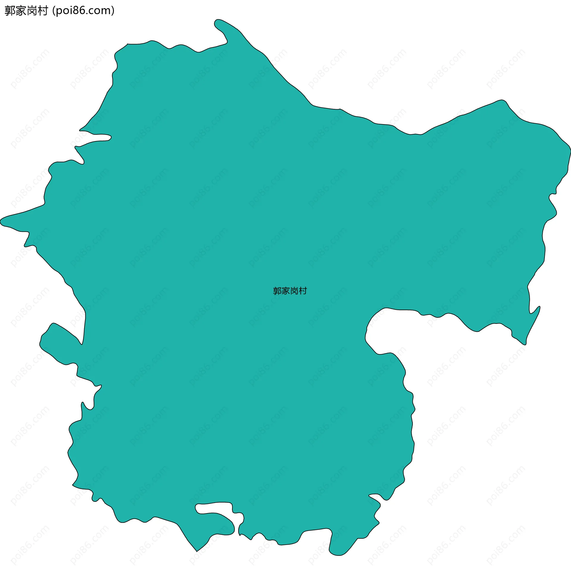 郭家岗村边界地图