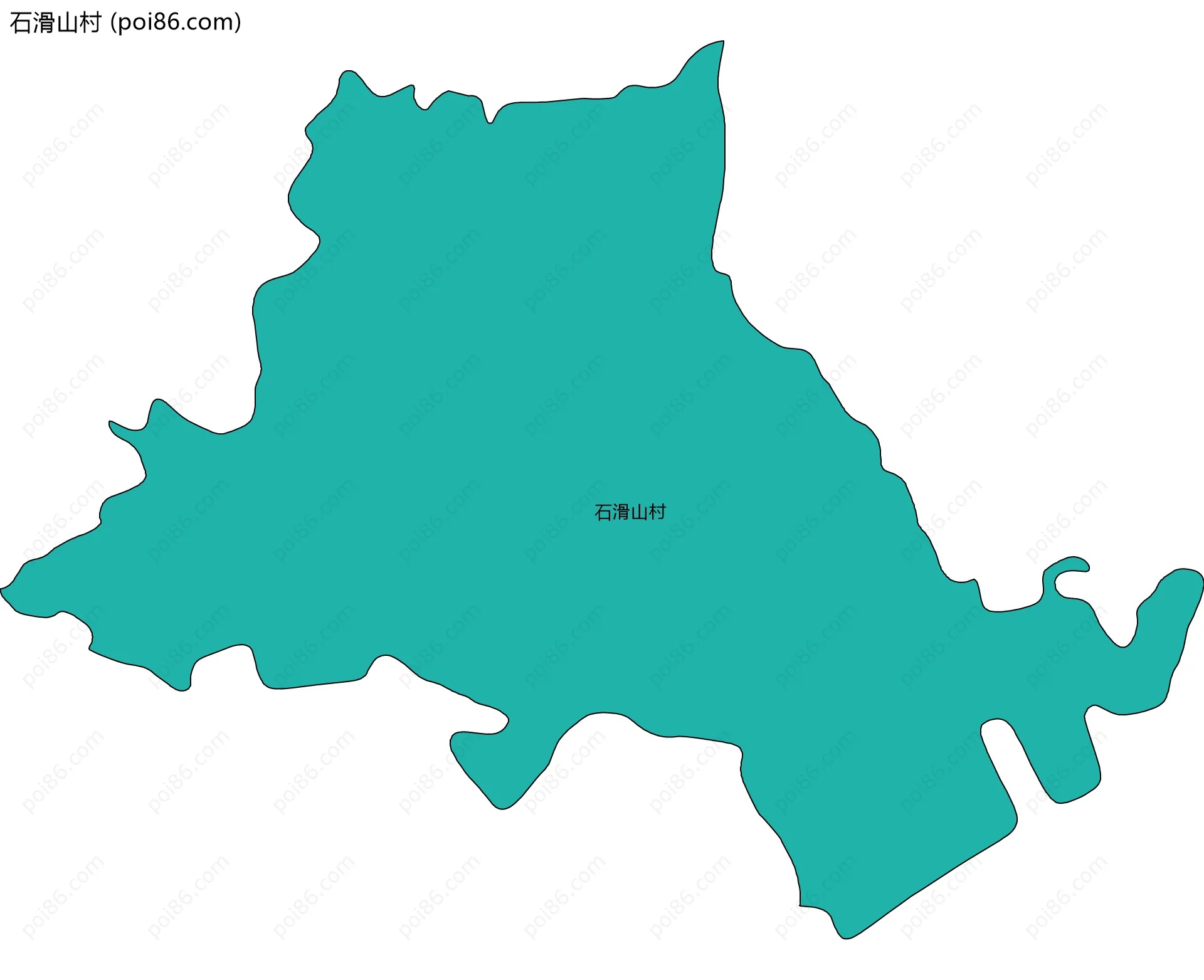 石滑山村边界地图