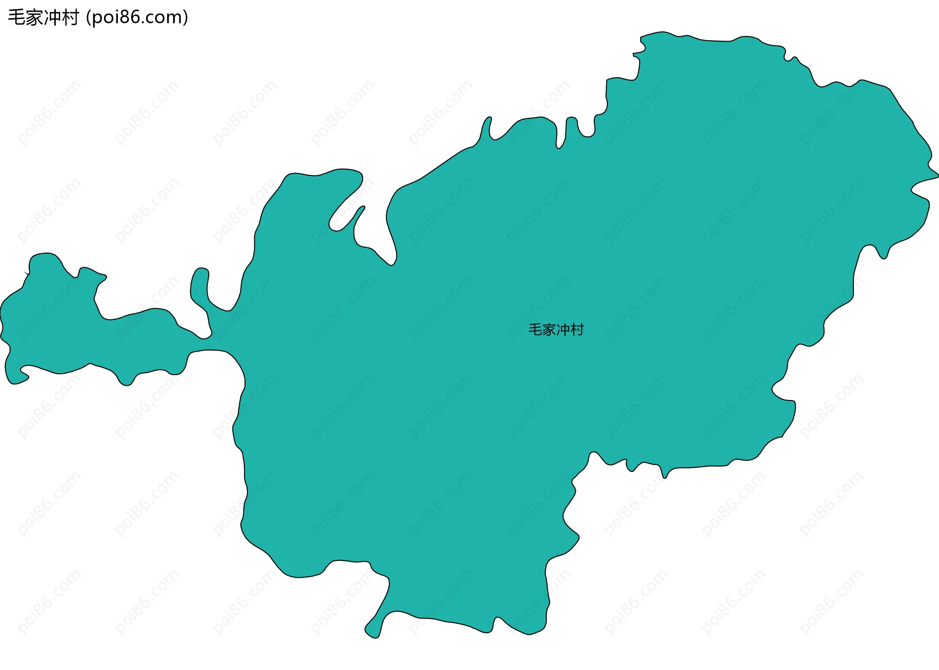 毛家冲村边界地图