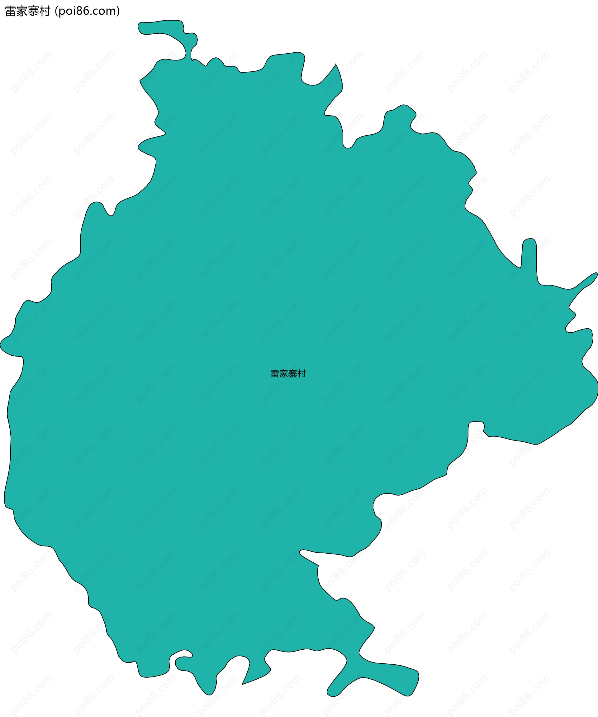 雷家寨村边界地图