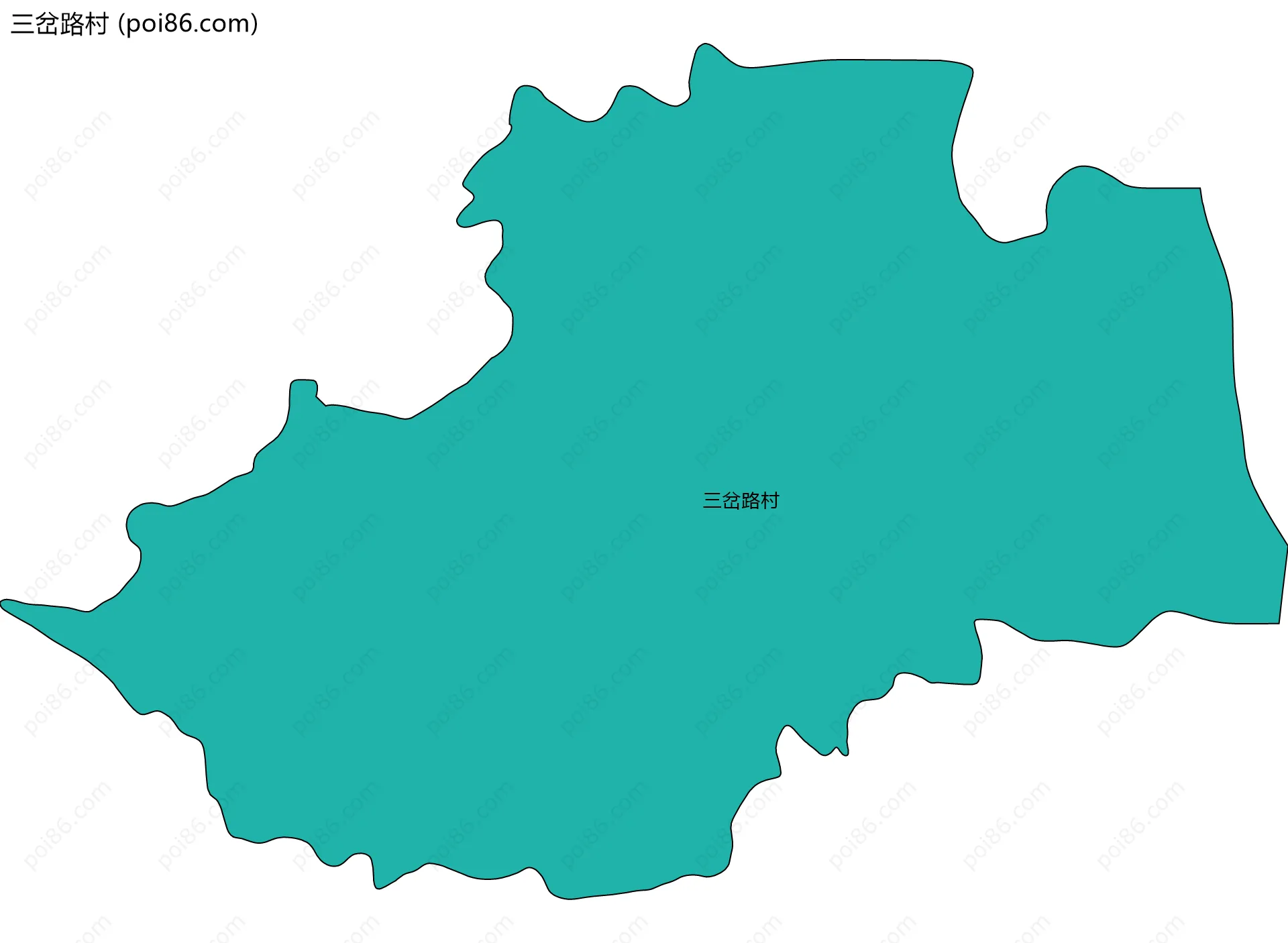 三岔路村边界地图